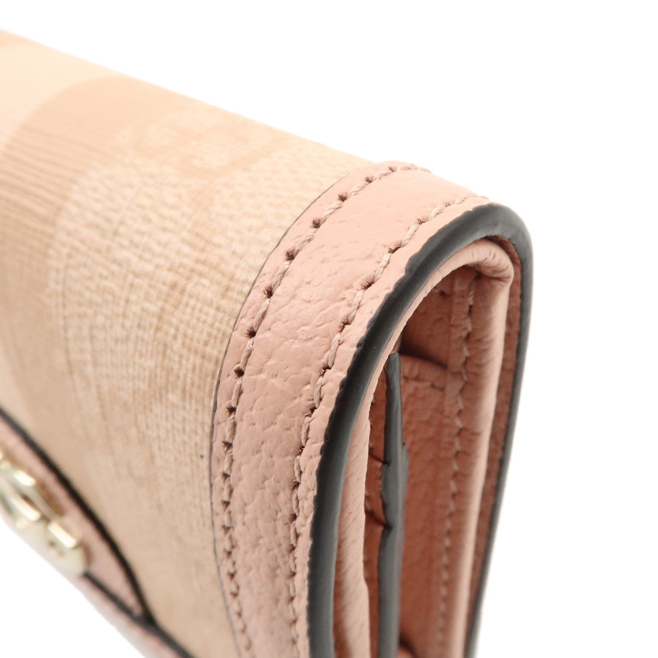 GUCCI Ophidia Sherry GG Supreme Leather Wallet Pink 523155 Used