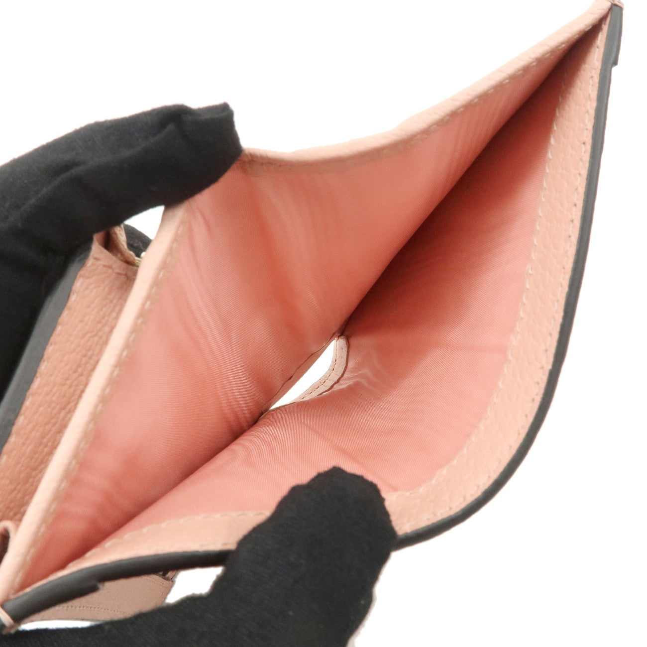 GUCCI Ophidia Sherry GG Supreme Leather Wallet Pink 523155 Used