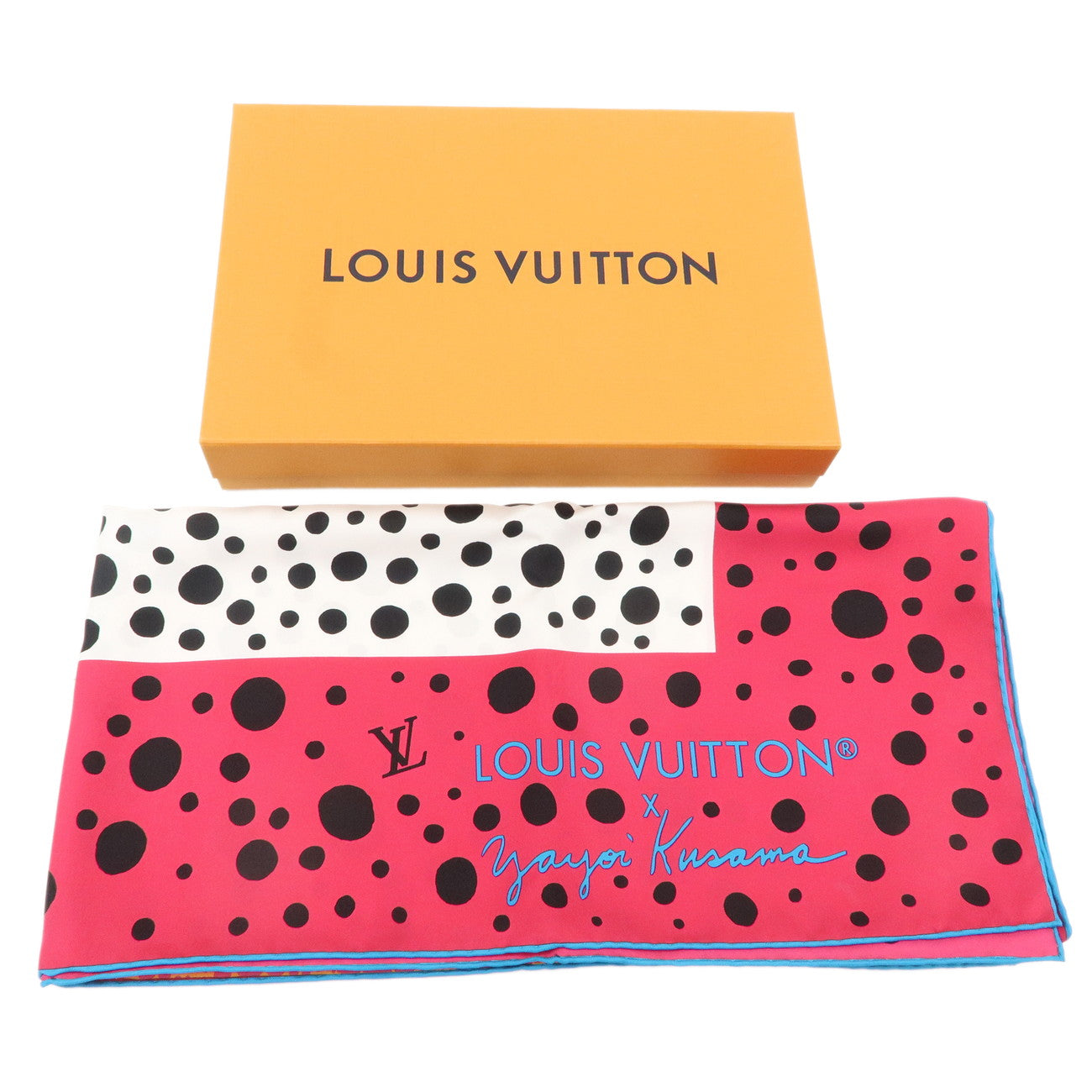 Louis Vuitton Yayoi Kusama Scarf Pumpkin Fuchsia M78394 Used