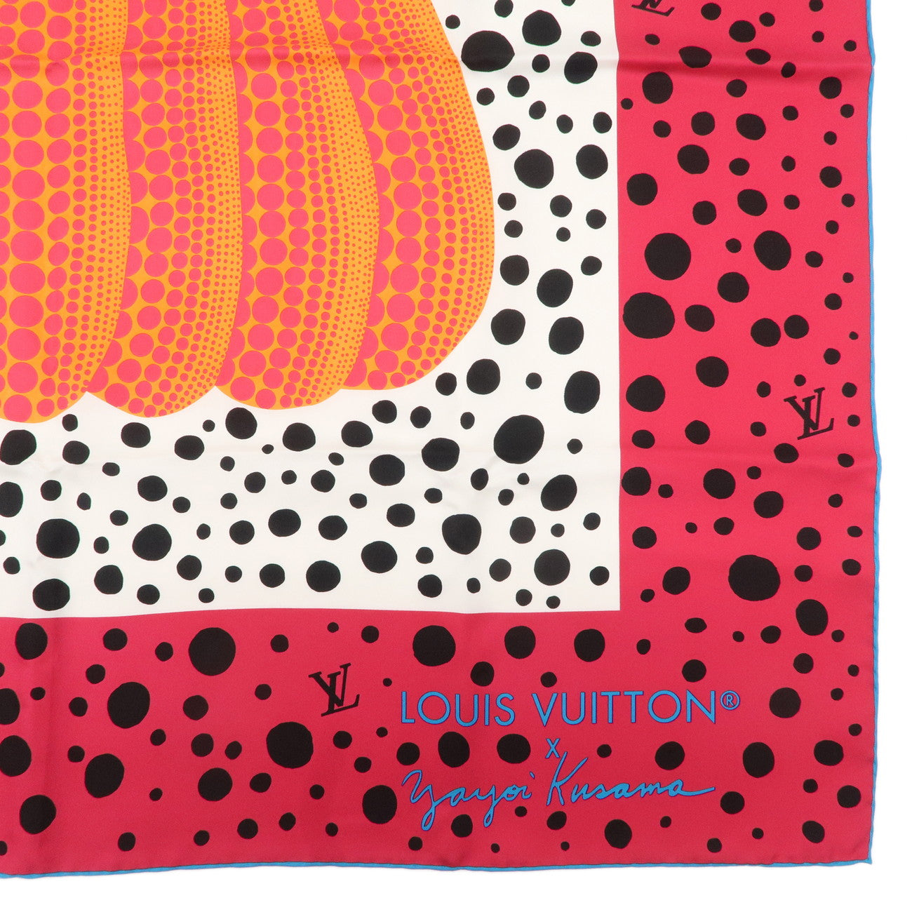 Louis Vuitton Yayoi Kusama Scarf Pumpkin Fuchsia M78394 Used