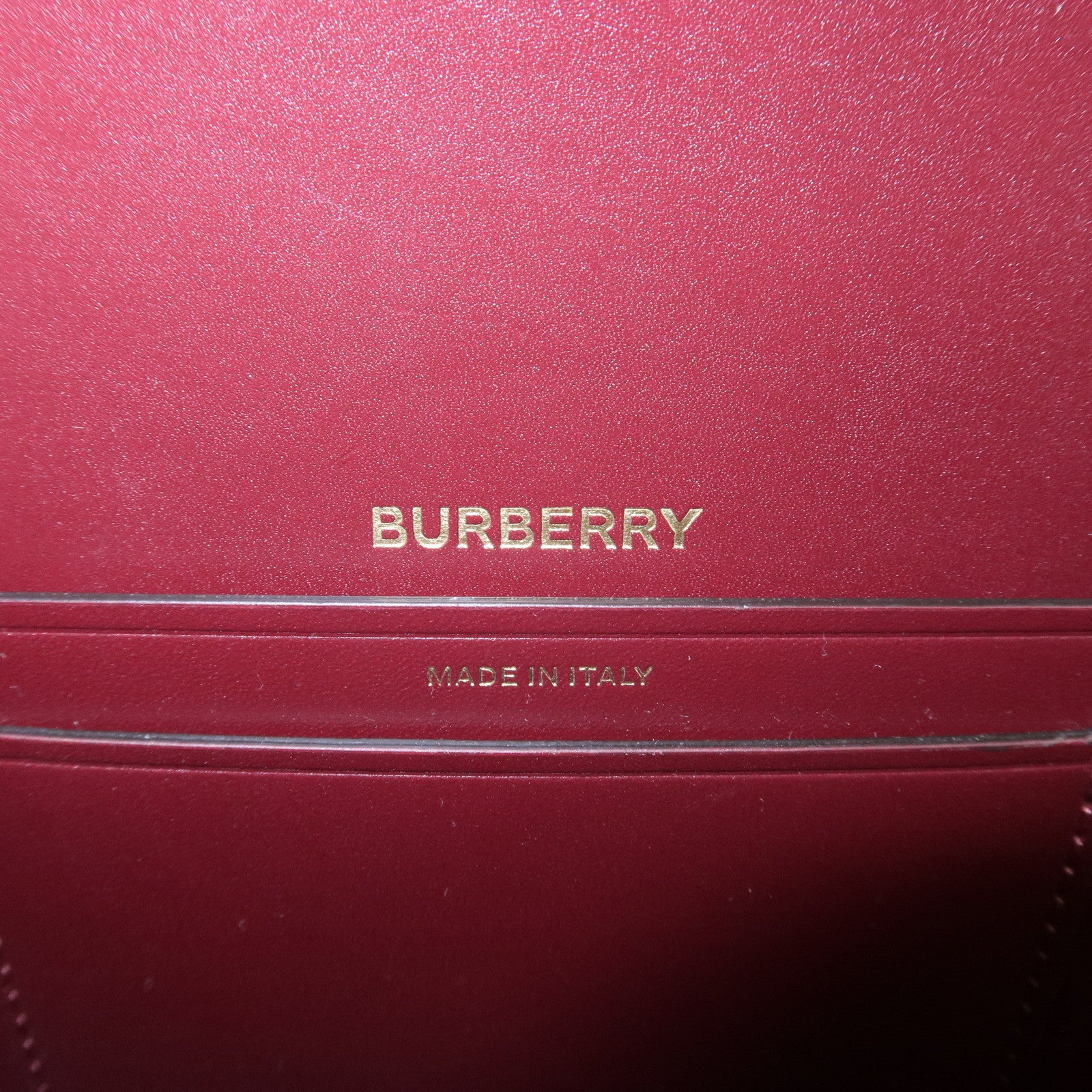 BURBERRY Leather Small Olympia Bag Shoudler Bag Burgundy - Used
