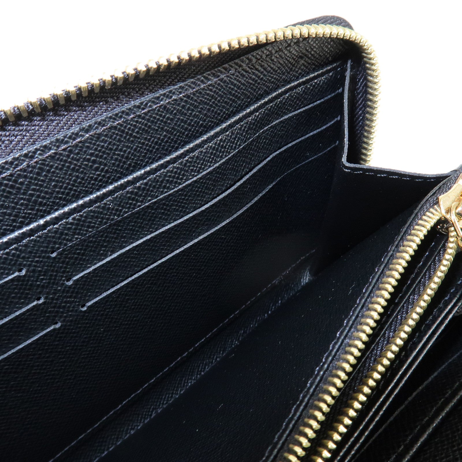 Louis Vuitton Epi Leather Zippy Around Wallet Noir Black M61857 Used