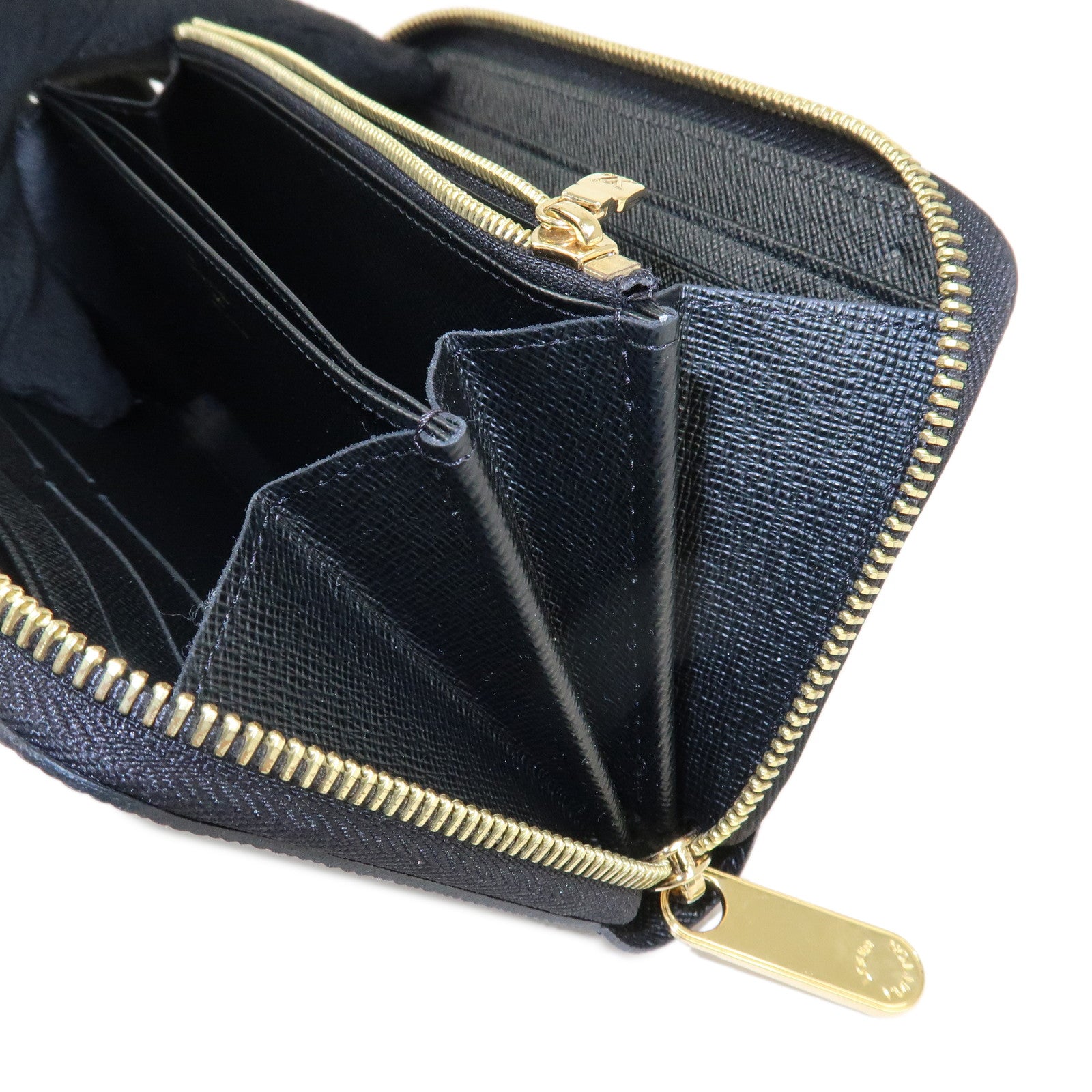Louis Vuitton Epi Leather Zippy Around Wallet Noir Black M61857 Used