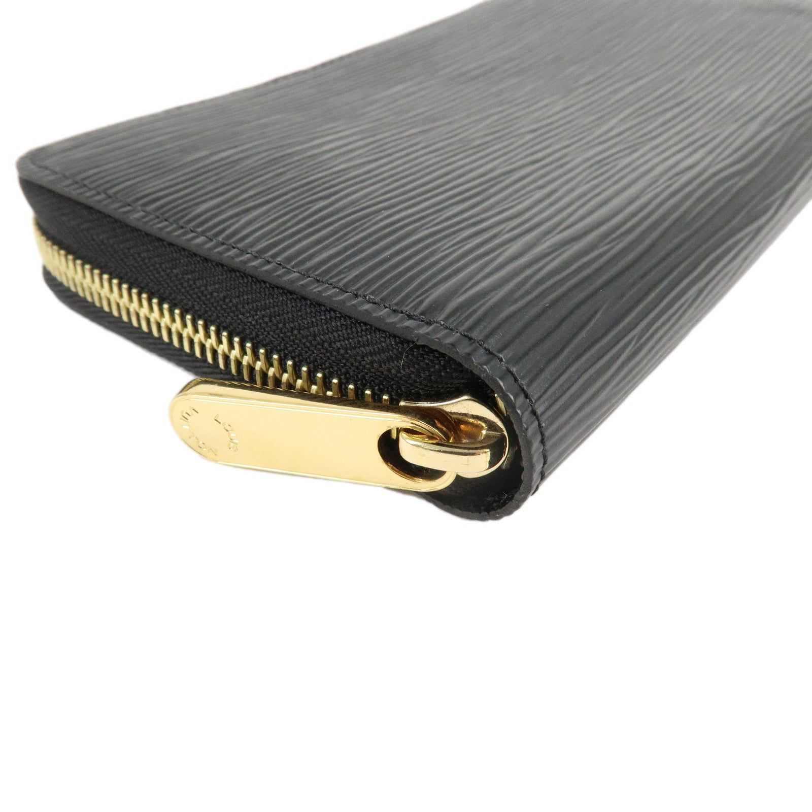 Louis Vuitton Epi Leather Zippy Around Wallet Noir Black M61857 Used