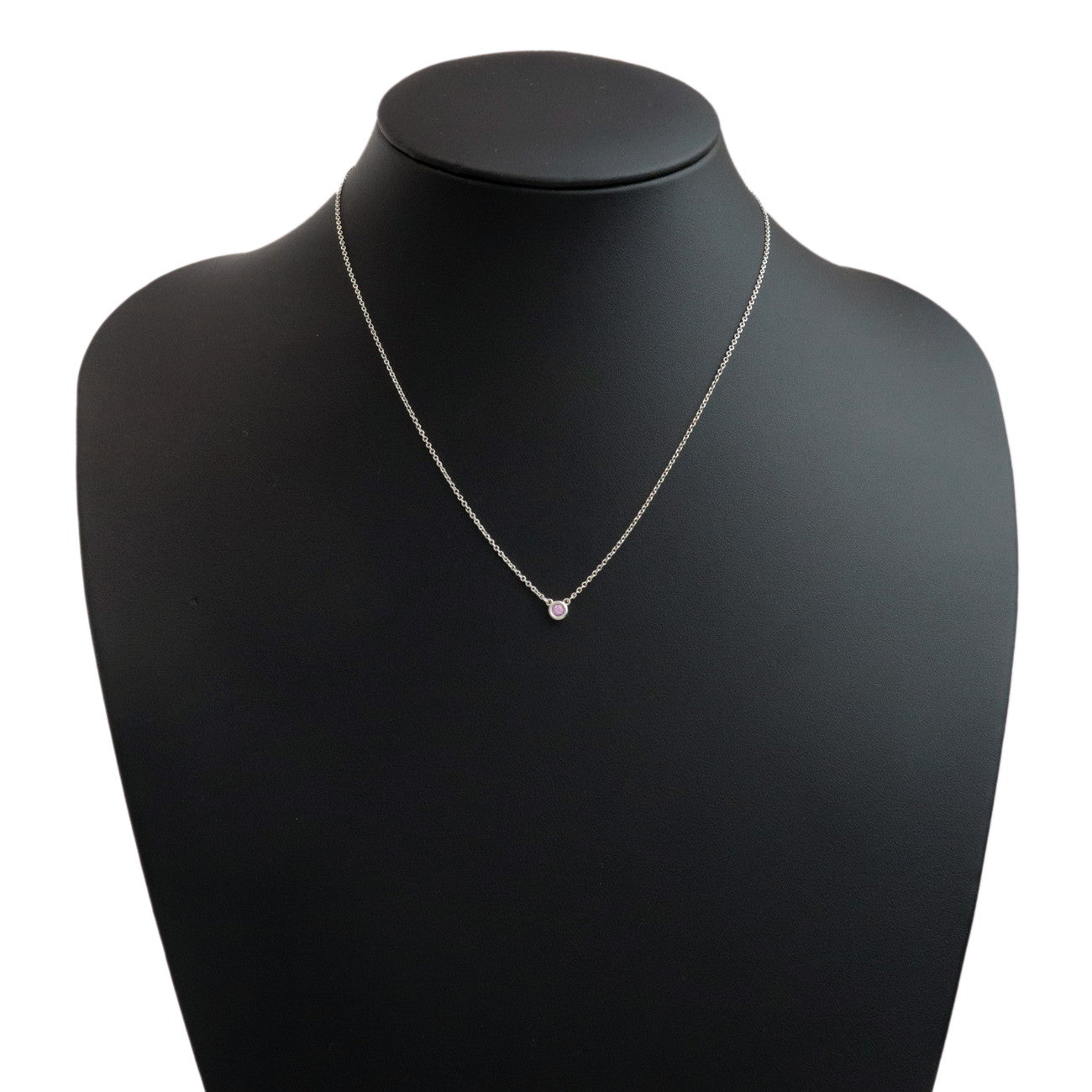 Tiffany&Co. By The Yard 1P Pink Sapphire Necklace 0.08ct SV925 Used