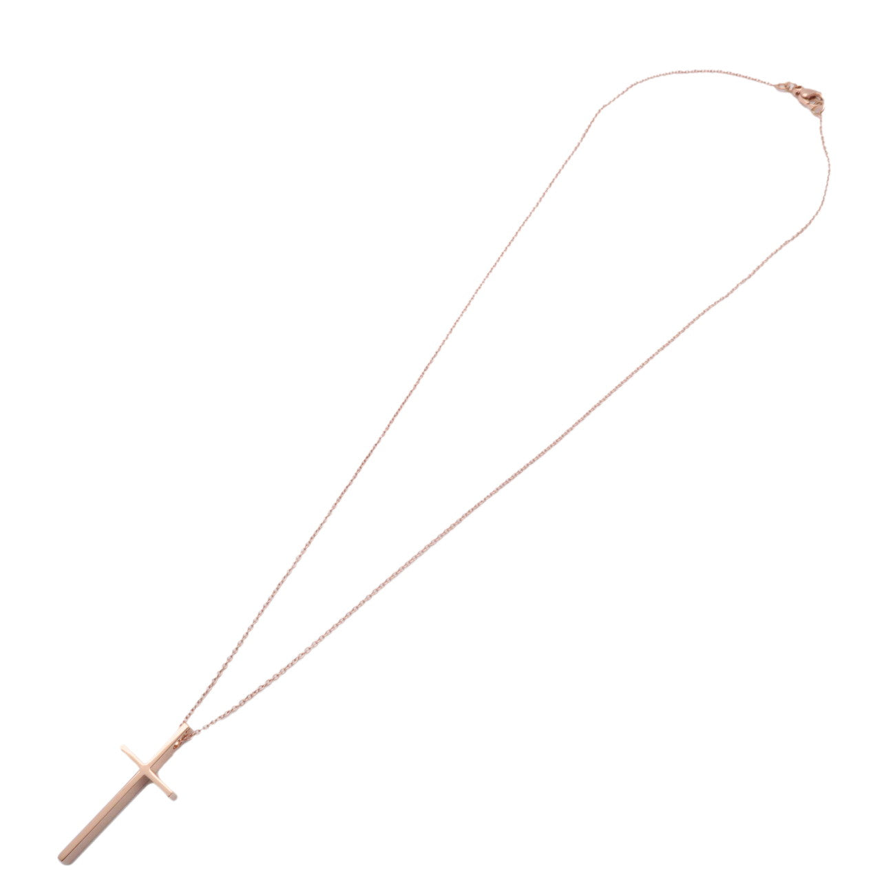 Tiffany&Co. Cross Necklace K18PG 750PG Rose Gold Used
