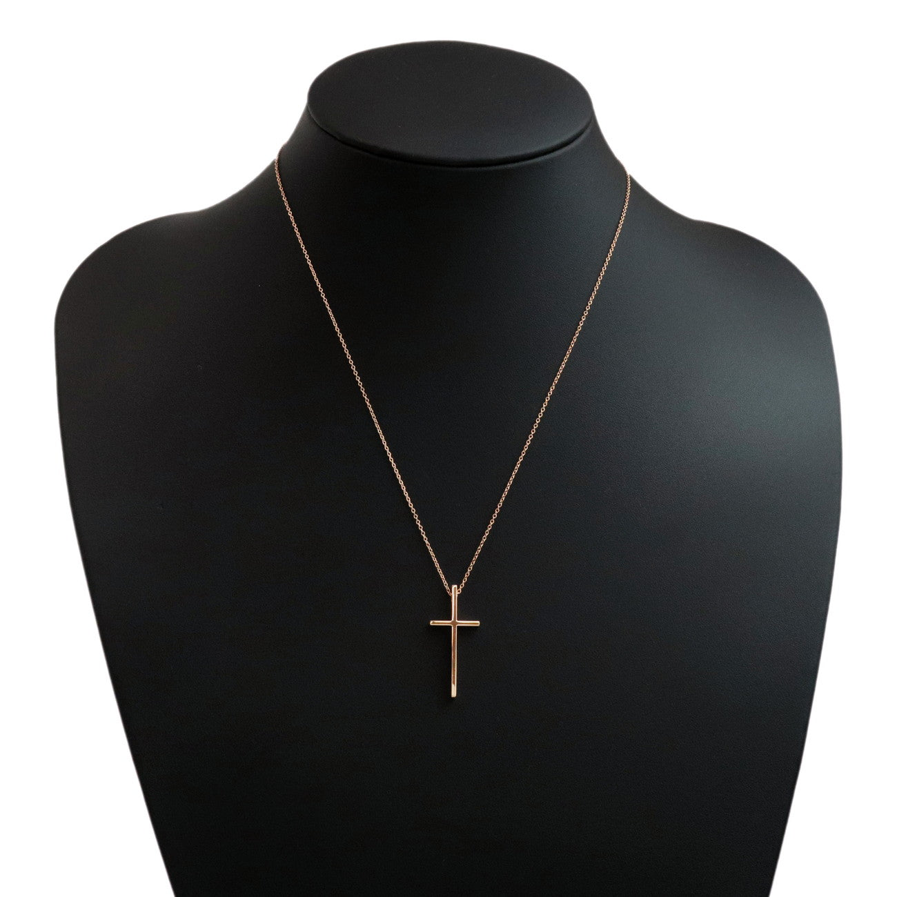 Tiffany&Co. Cross Necklace K18PG 750PG Rose Gold Used