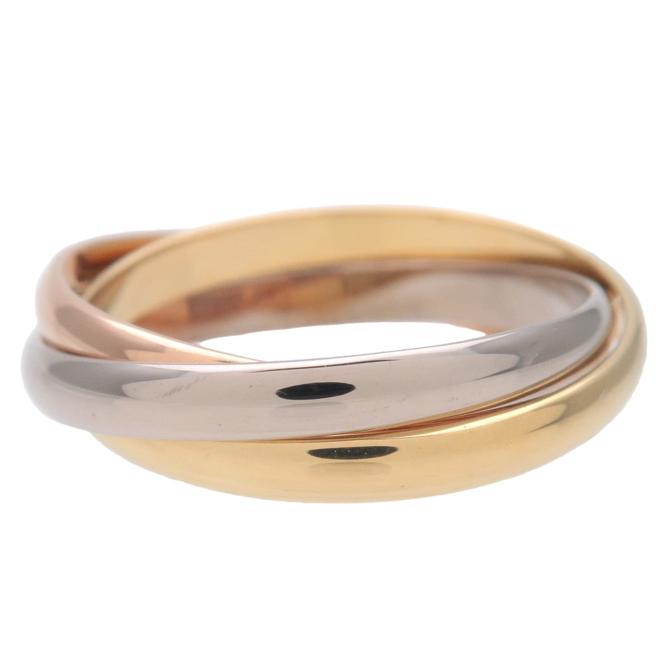 Cartier Trinity Ring MM K18 750YG/WG/PG #56 US7.5-8 Yellow Gold Used