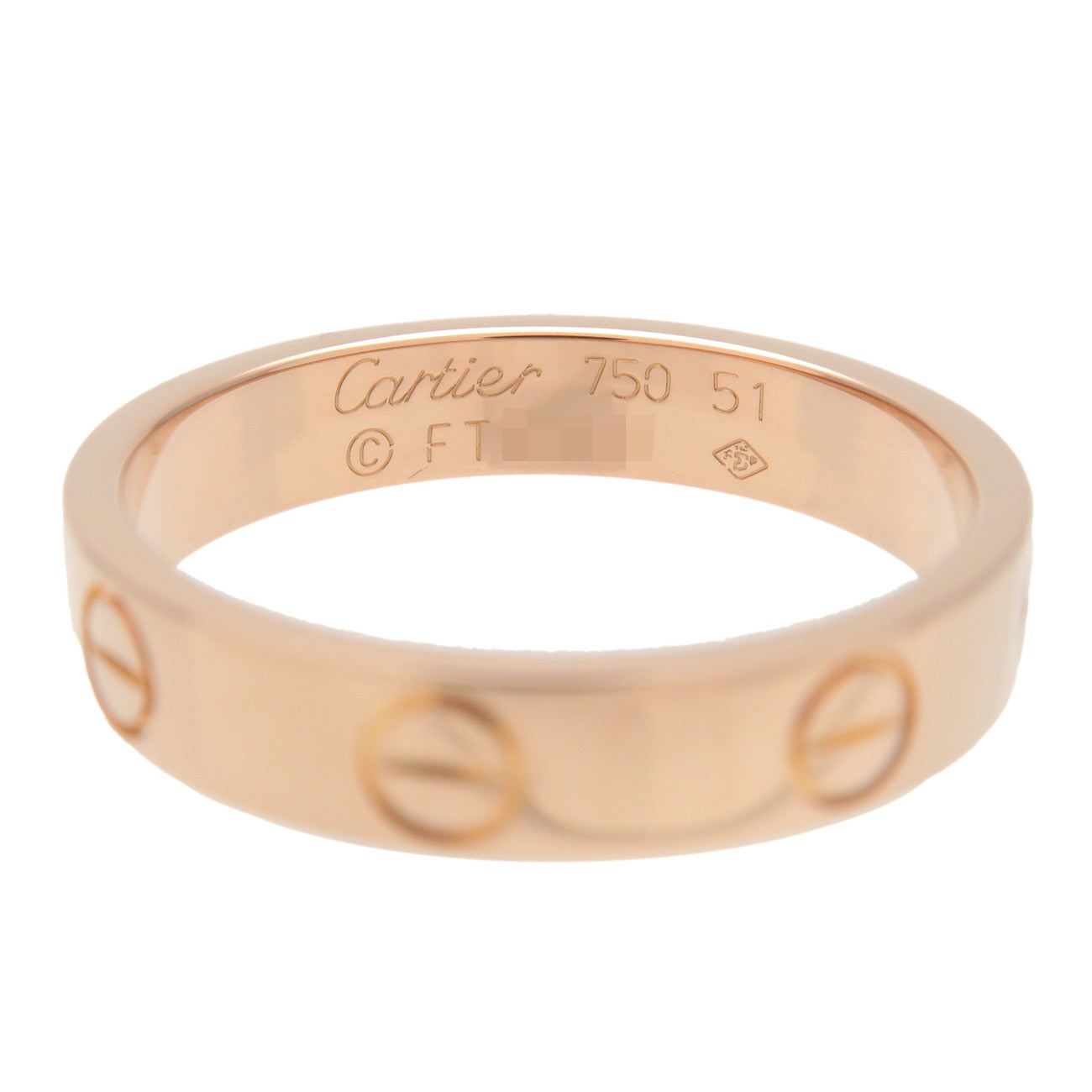 Cartier Mini Love Ring K18PG 750PG Rose Gold #51 US5-6 EU51 Used