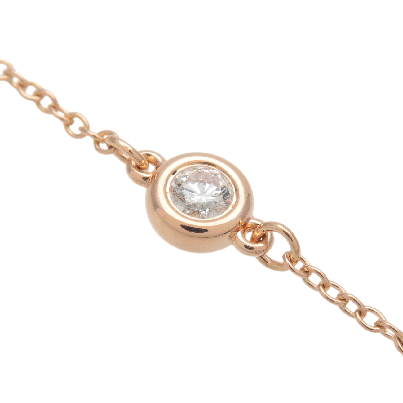 Tiffany&Co. By The Yard 1P Diamond 0.07ct Bracelet K18PG Used