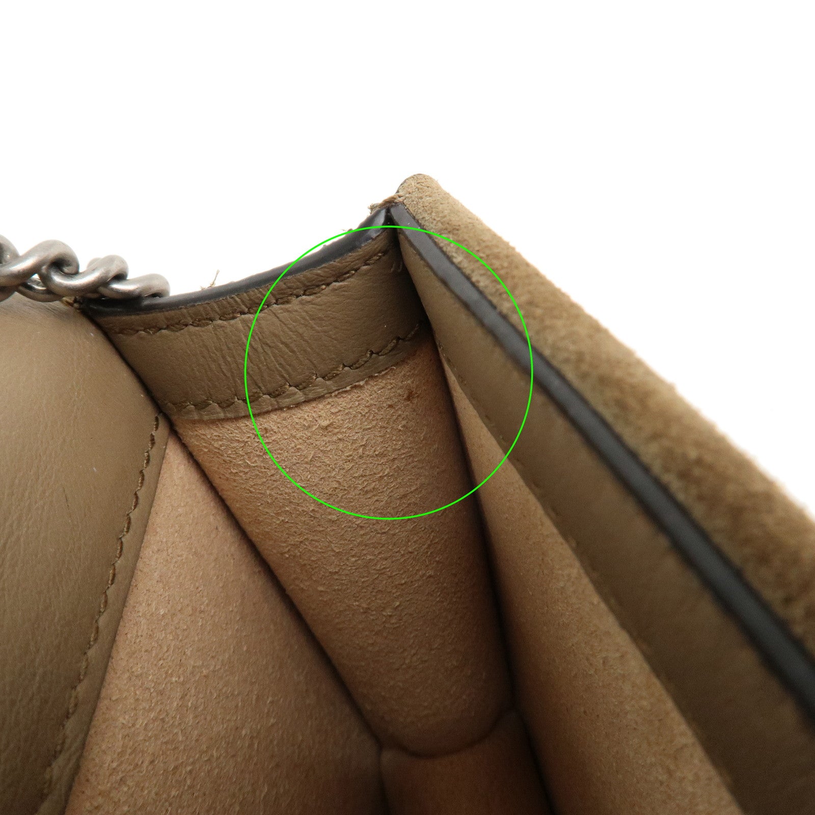 GUCCI Dionysus GG Supreme Suede Super Mini Bag Beige 476432 Used