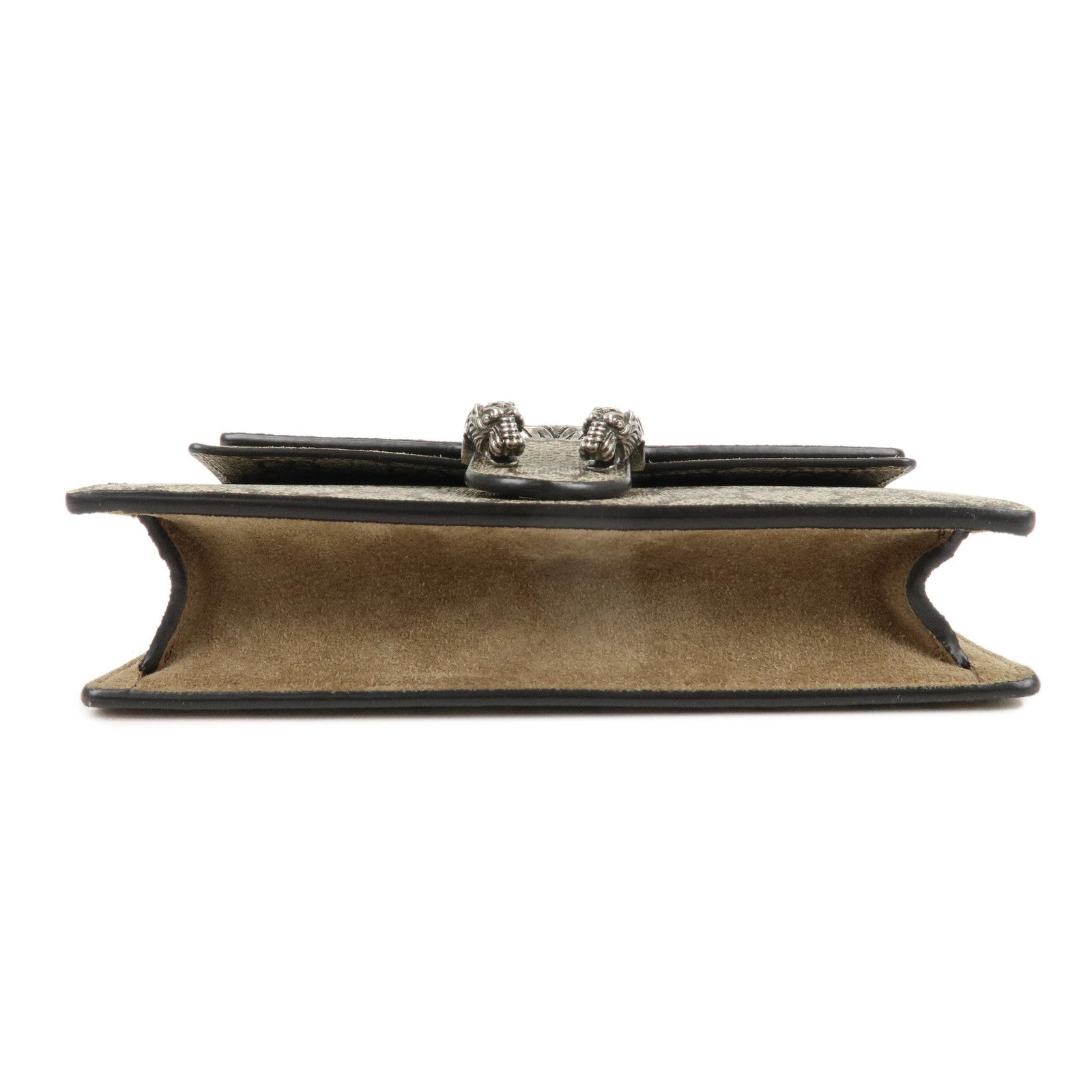 GUCCI Dionysus GG Supreme Suede Super Mini Bag Beige 476432 Used