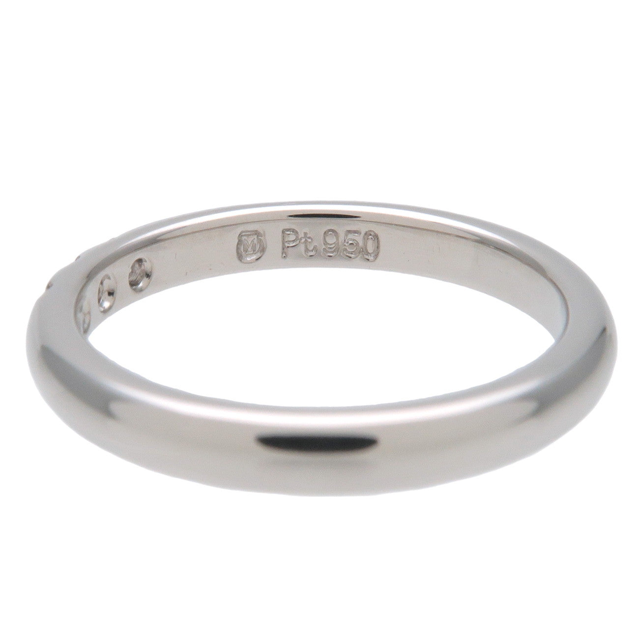 MIKIMOTO 3P Diamond Ring 0.006ct PT950 Platinum US3.5-4 EU46 Used