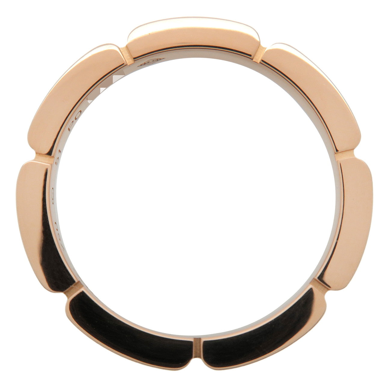 Cartier Maillon Panthere 4P Diamond Ring K18 Rose Gold #51 US5.5-6 Used