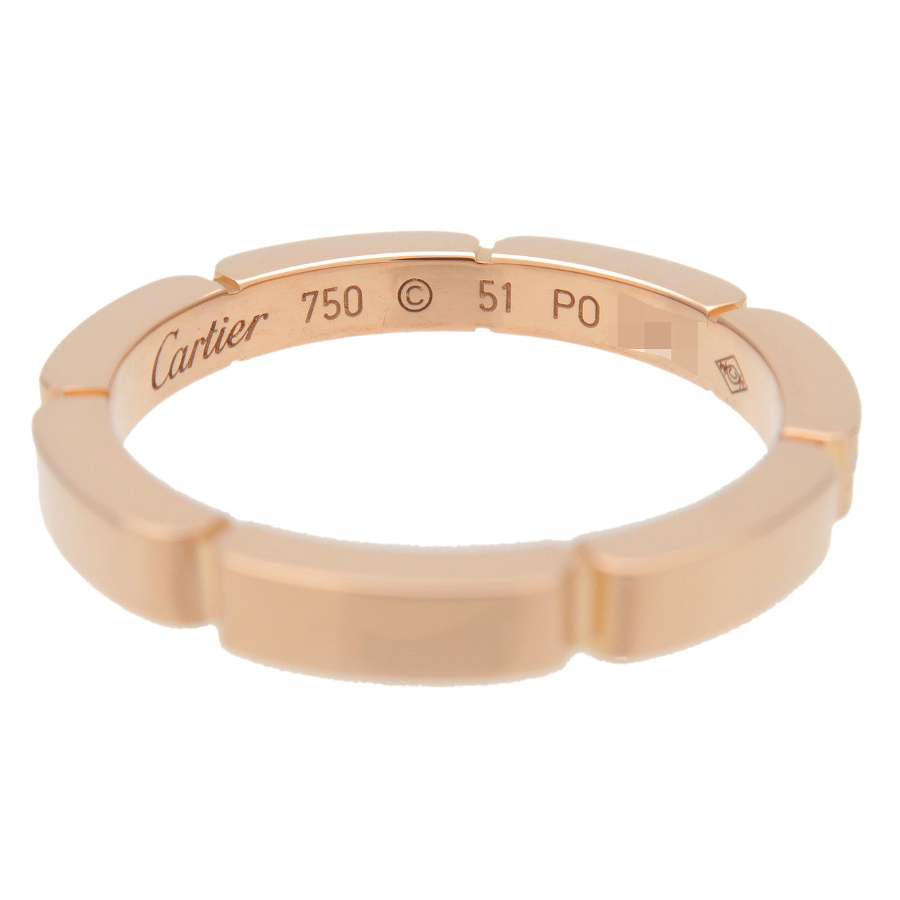 Cartier Maillon Panthere 4P Diamond Ring K18 Rose Gold #51 US5.5-6 Used