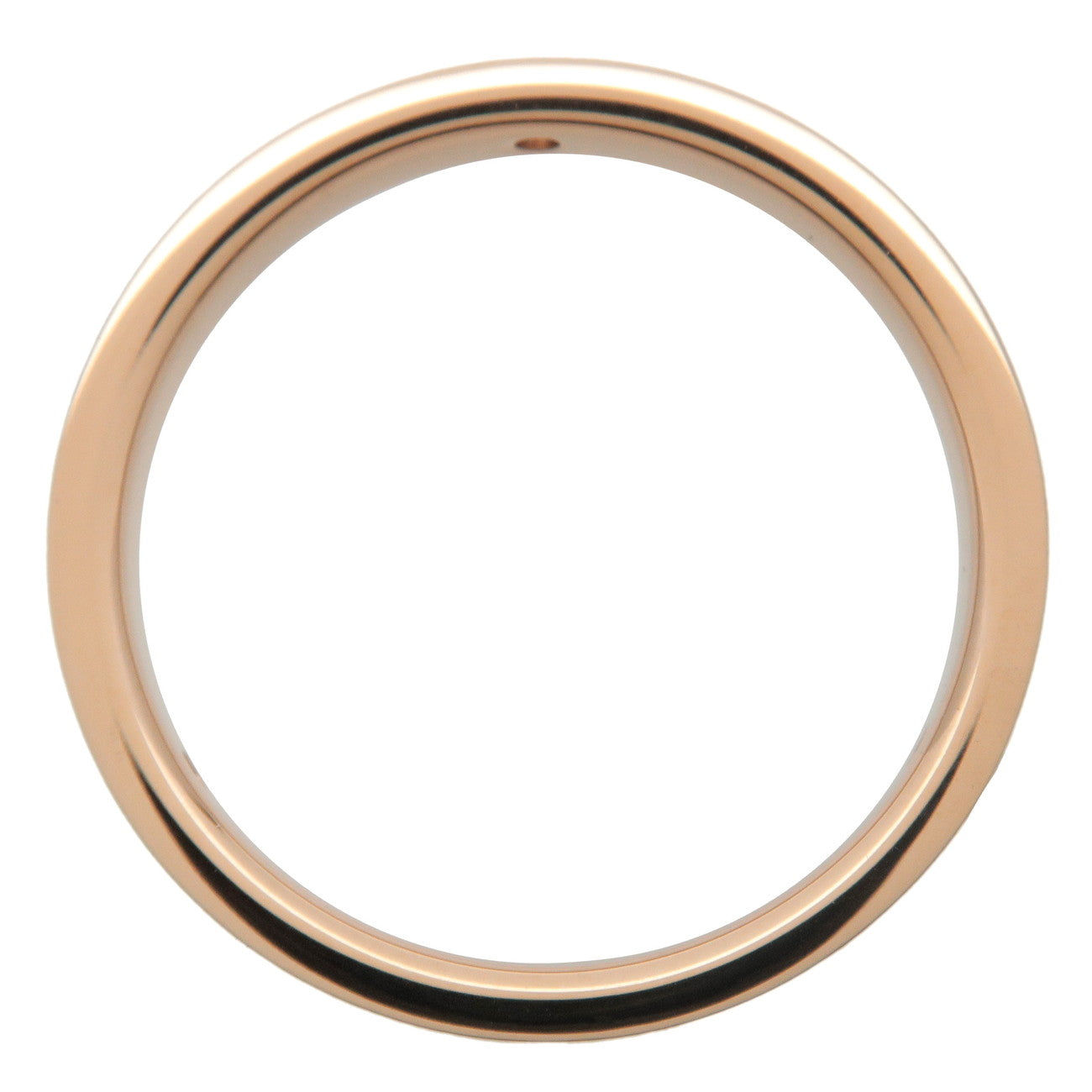 Tiffany&Co. Flat Band Ring 3P Diamond K18PG Rose Gold US6-6.5 Used