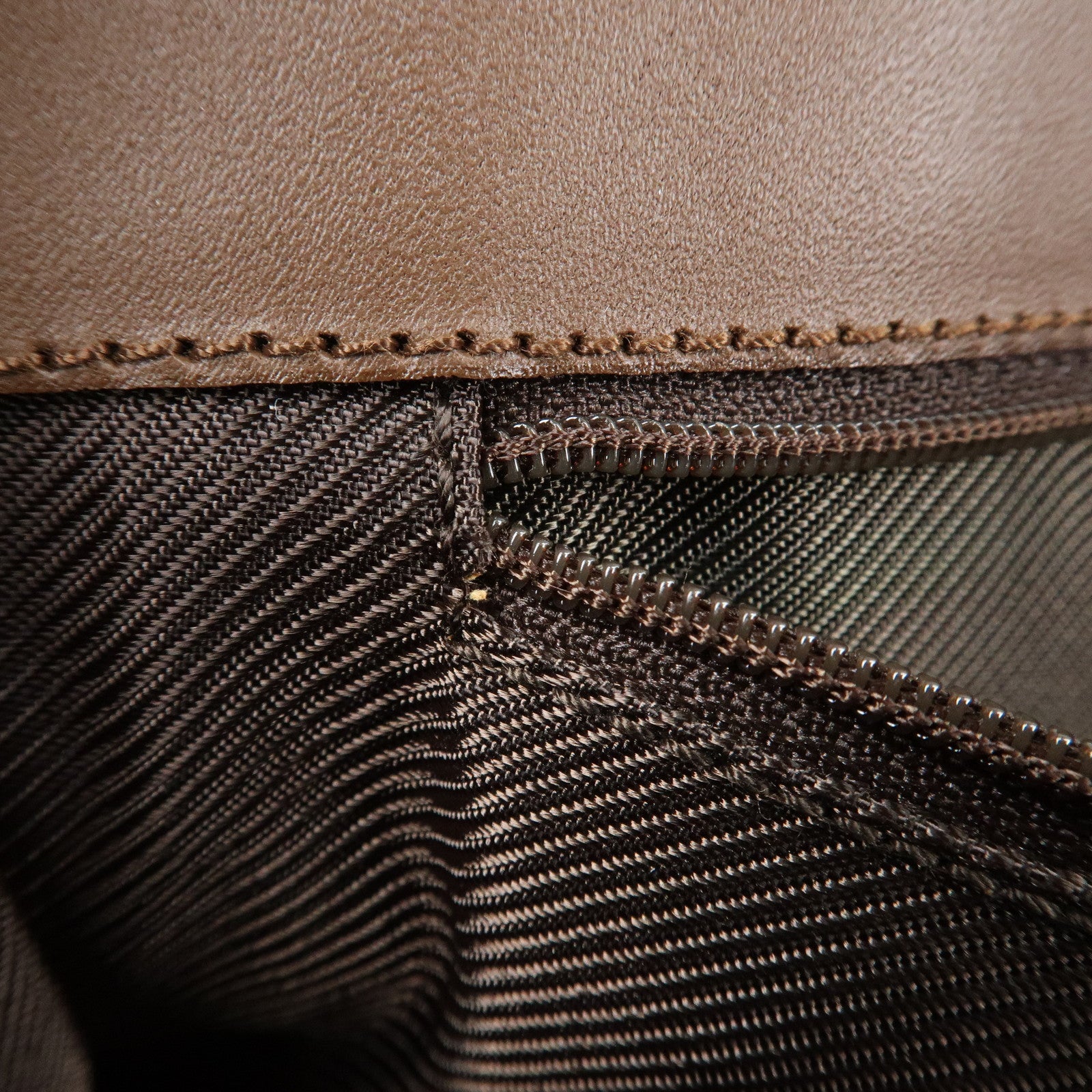 GUCCI Jackie GG Canvas Leather Hand Bag Beige Brown 1721 Used