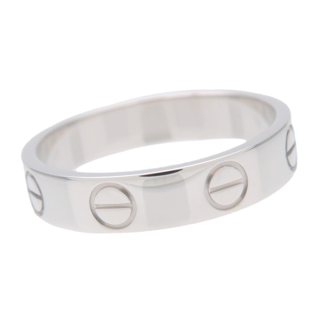 Cartier Mini Love Ring K18WG 750WG White Gold #48 US4.5 EU48 Used