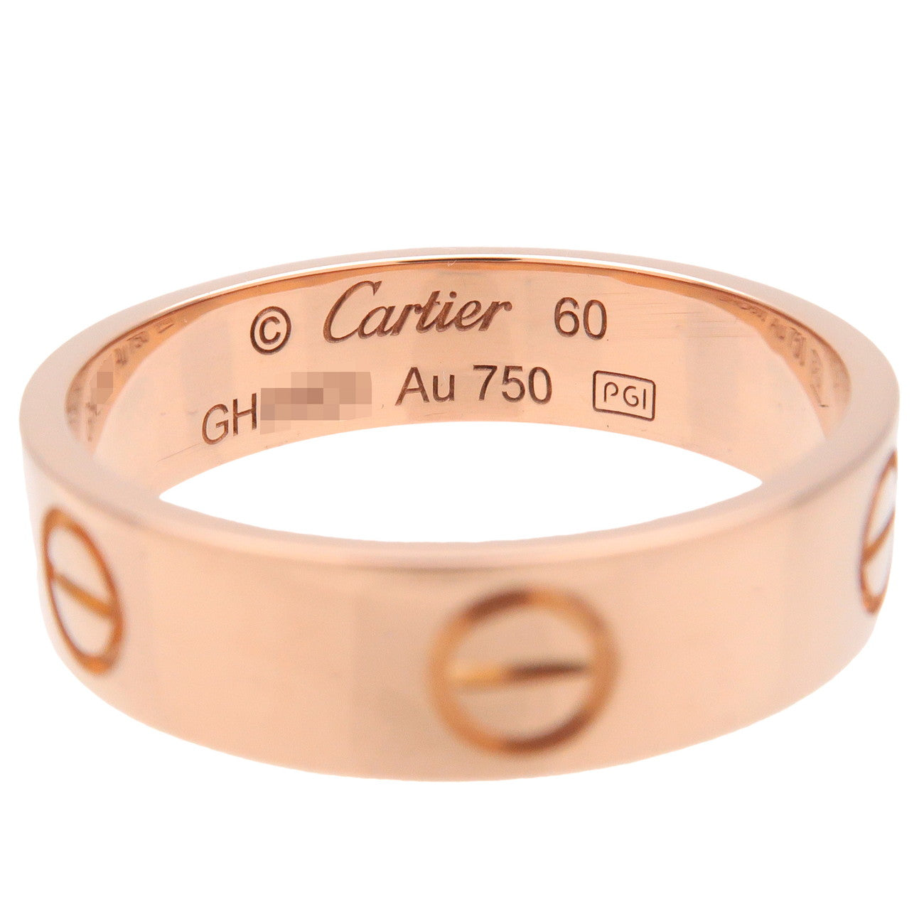 Cartier Love Ring K18 750PG Pink Gold #60 US9-9.5 EU 59.5 Used