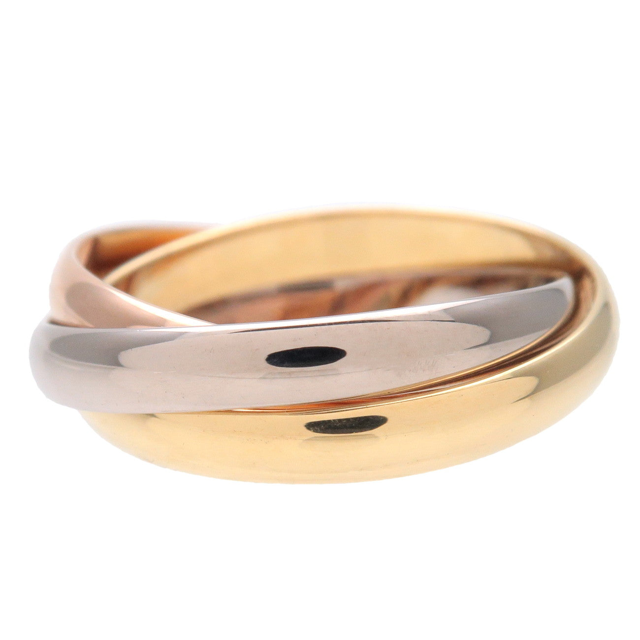 Cartier Trinity Ring MM K18 750YG/WG/PG #49 US 5 Yellow Gold Used