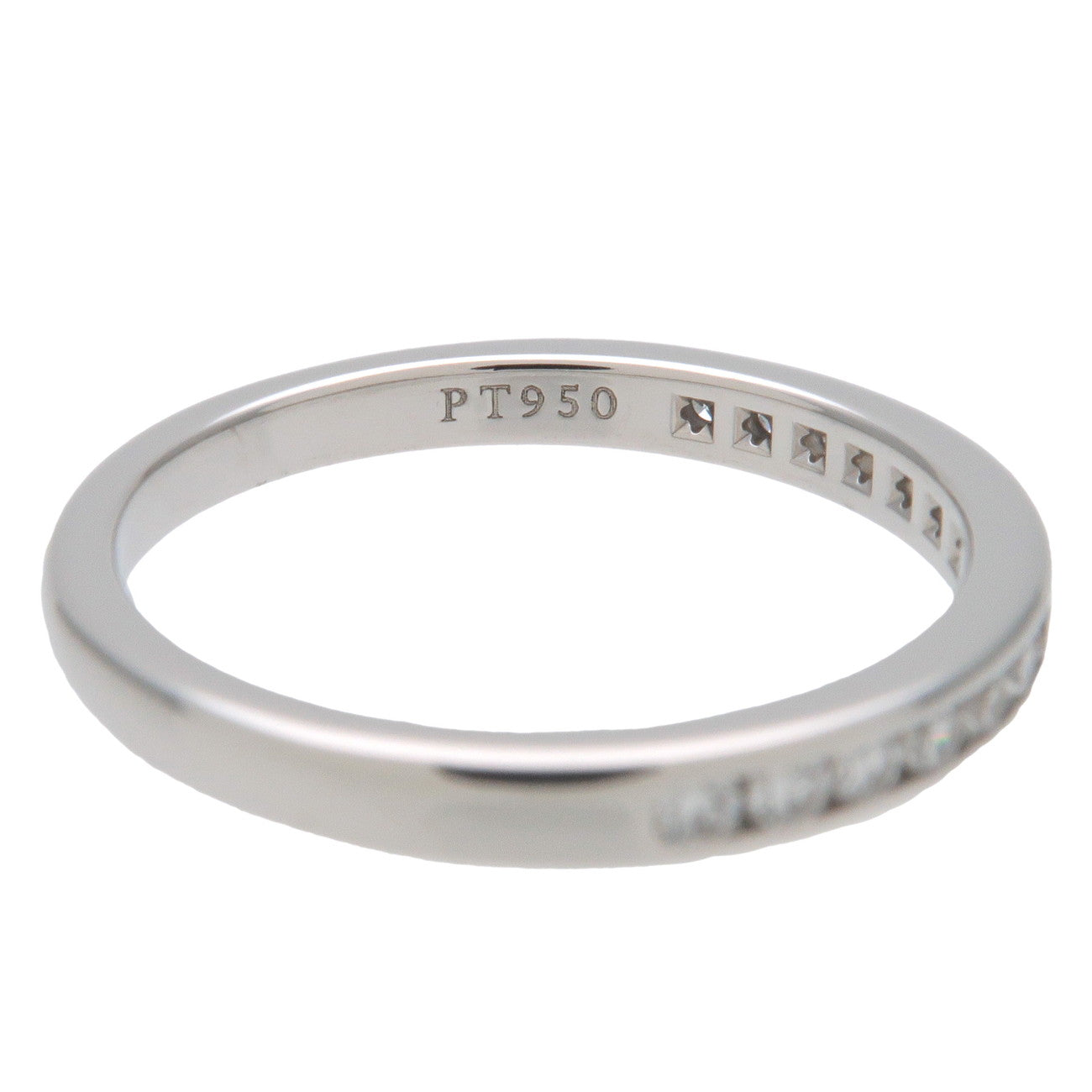 Tiffany&Co. Half Circle Channel Setting Diamond Ring PT950 US4.5 Used