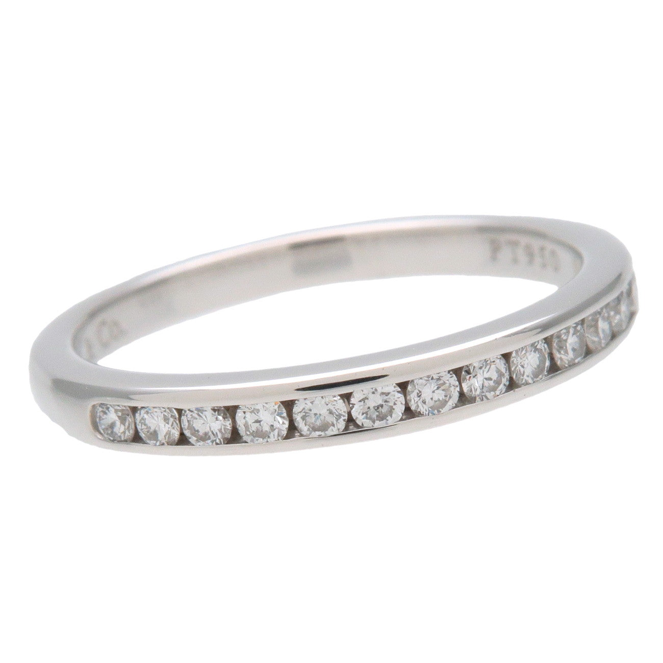 Tiffany&Co. Half Circle Channel Setting Diamond Ring PT950 US4.5 Used