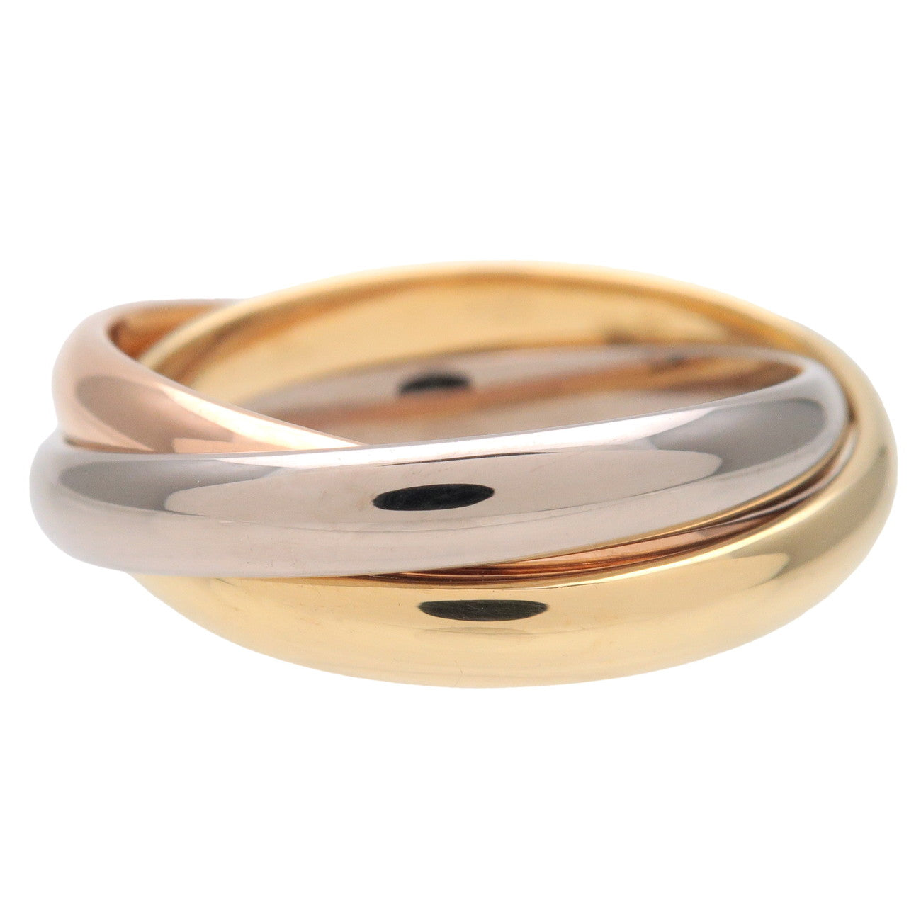 Cartier Trinity Ring MM K18 750YG/WG/PG #56 US7.5 Yellow Gold Used