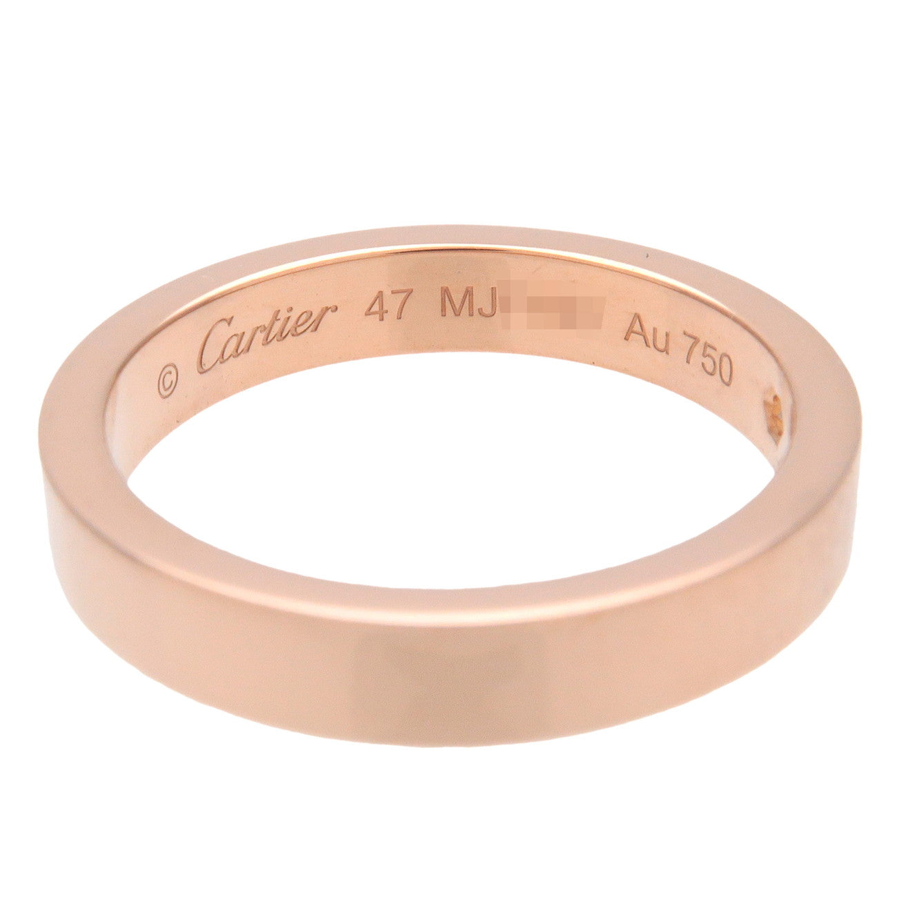 Cartier Engraved 1P Diamond Ring K18 750PG Rose Gold #47 US4-4.5 Used