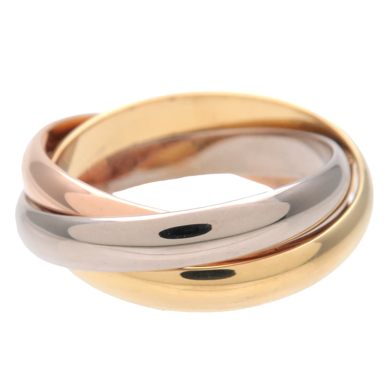 Cartier Trinity Ring MM K18 750YG/WG/PG #54 US6.5-7 Yellow Gold Used