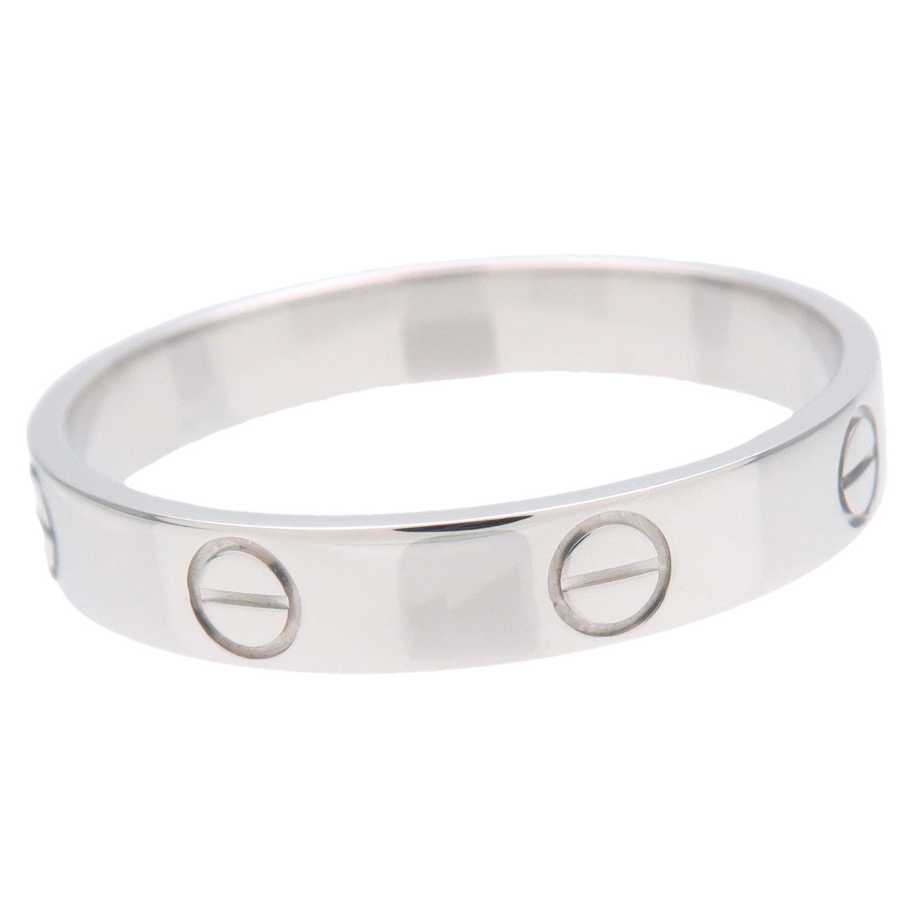 Cartier Mini Love Ring #60 K18WG White Gold US9-9.5 EU59.5 HK20.5 Used