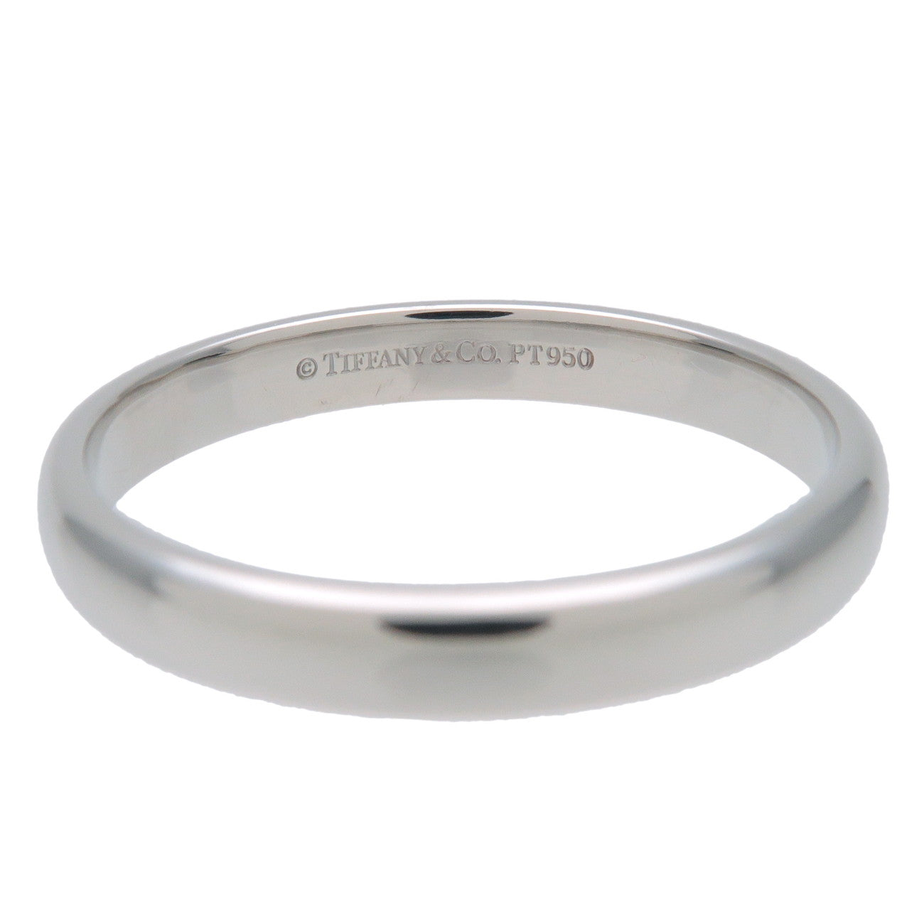 Tiffany&Co. Classic Band Ring PT950 Platinum US9 EU59 HK20 Used