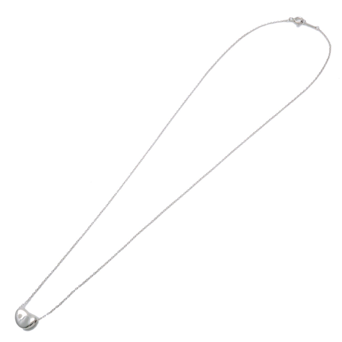 Tiffany&Co. Bean Necklace Small Size Charm SV925 Silver Used