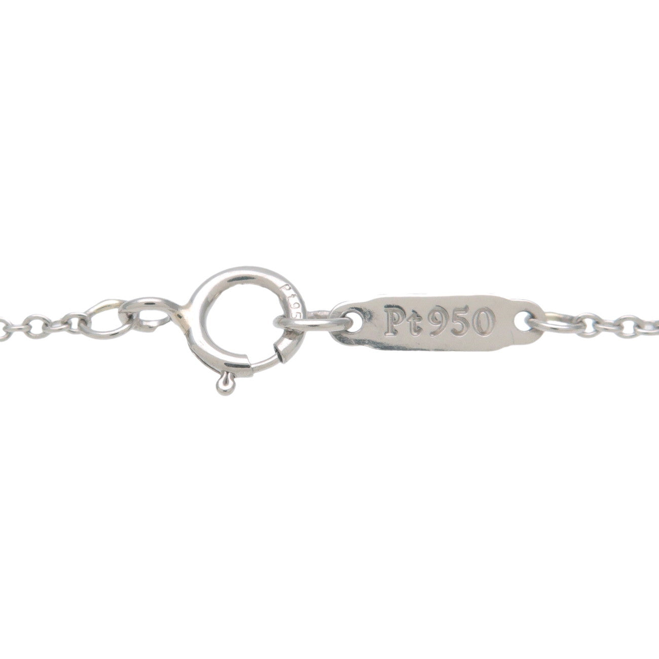 Tiffany&Co. Sentimental Heart 3P Diamond Necklace PT950 Platinum Used