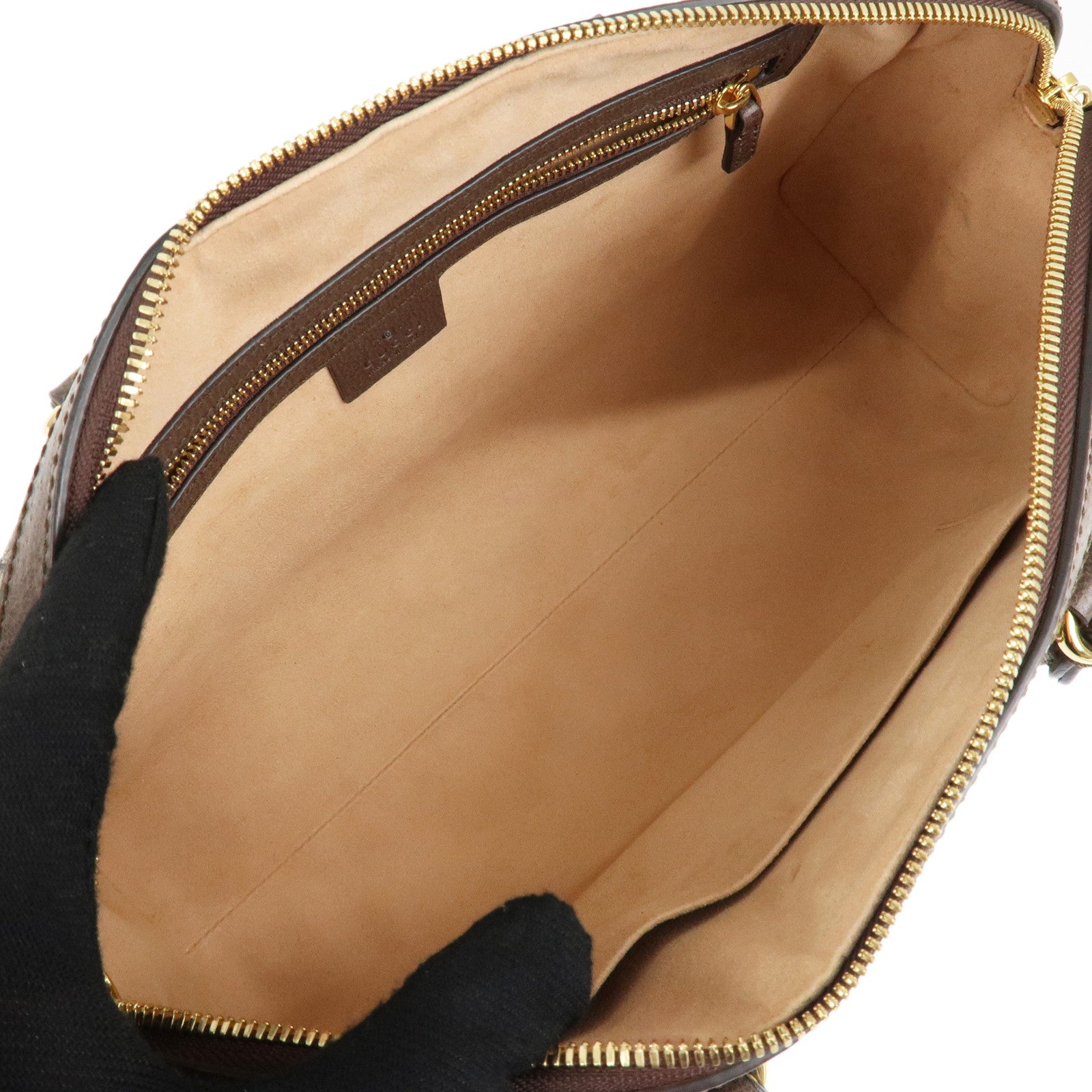 GUCCI Ophidia Sherry GG Supreme Leather 2Way Hand Bag 524532 Used