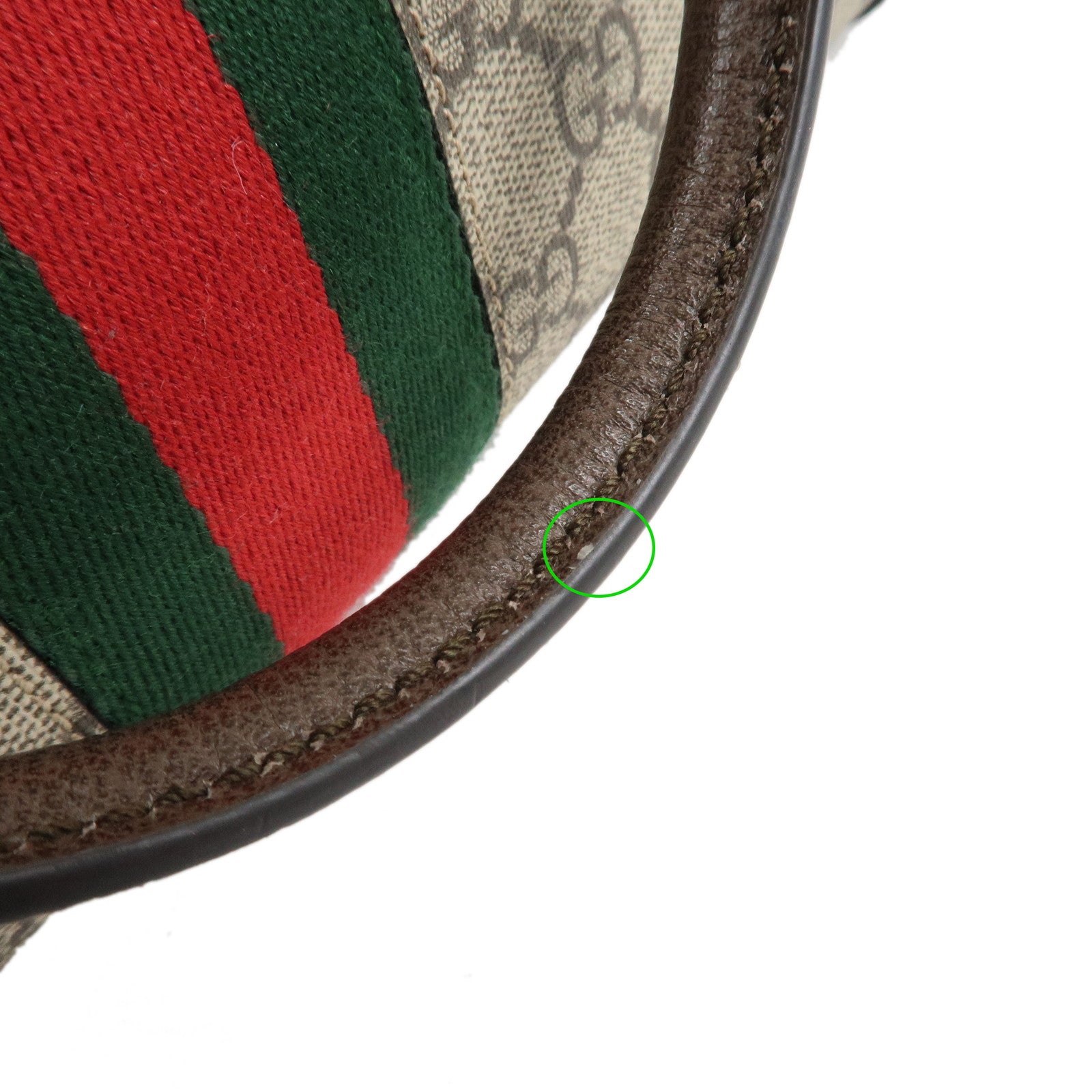 GUCCI Ophidia Sherry GG Supreme Leather 2Way Hand Bag 524532 Used