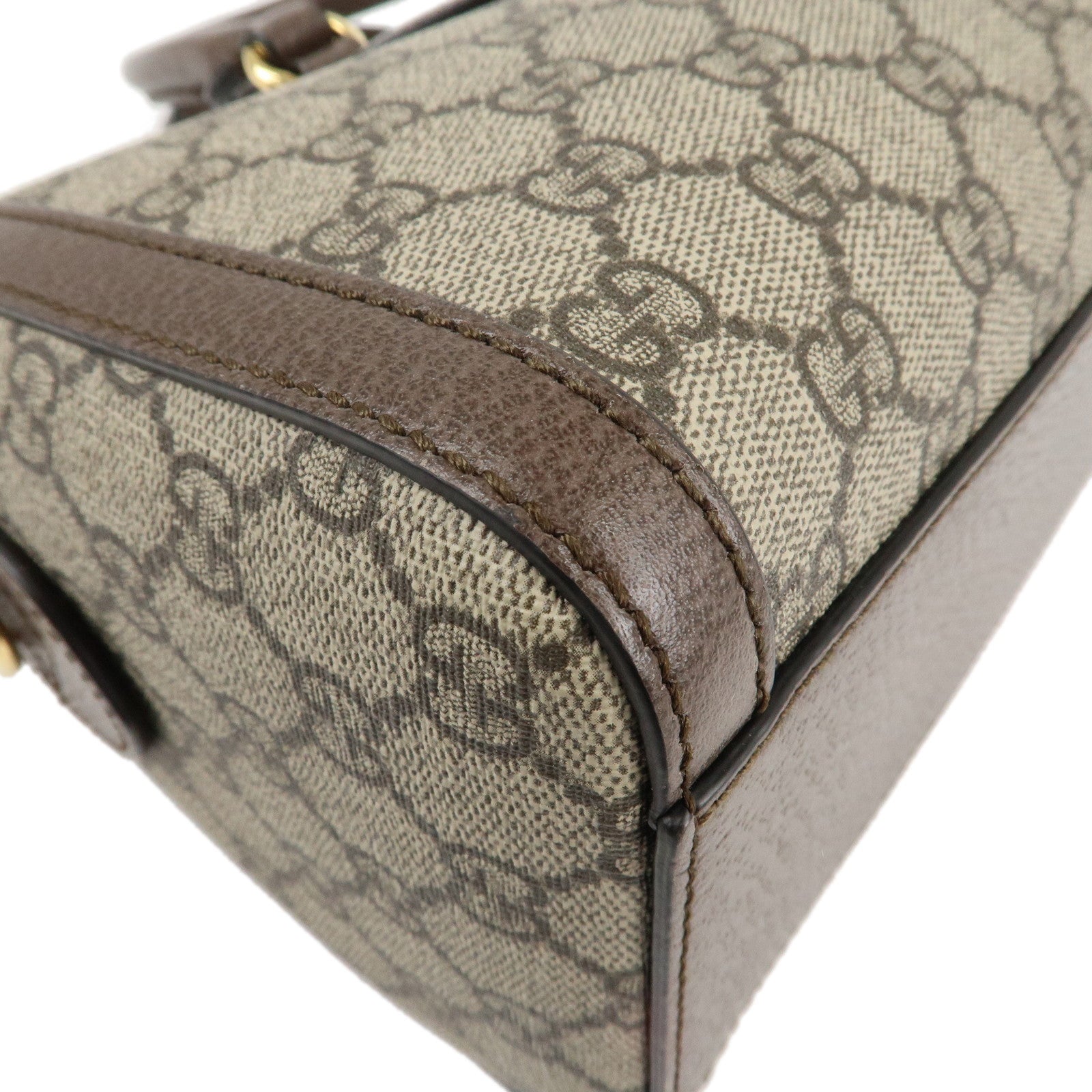 GUCCI Ophidia Sherry GG Supreme Leather 2Way Hand Bag 524532 Used