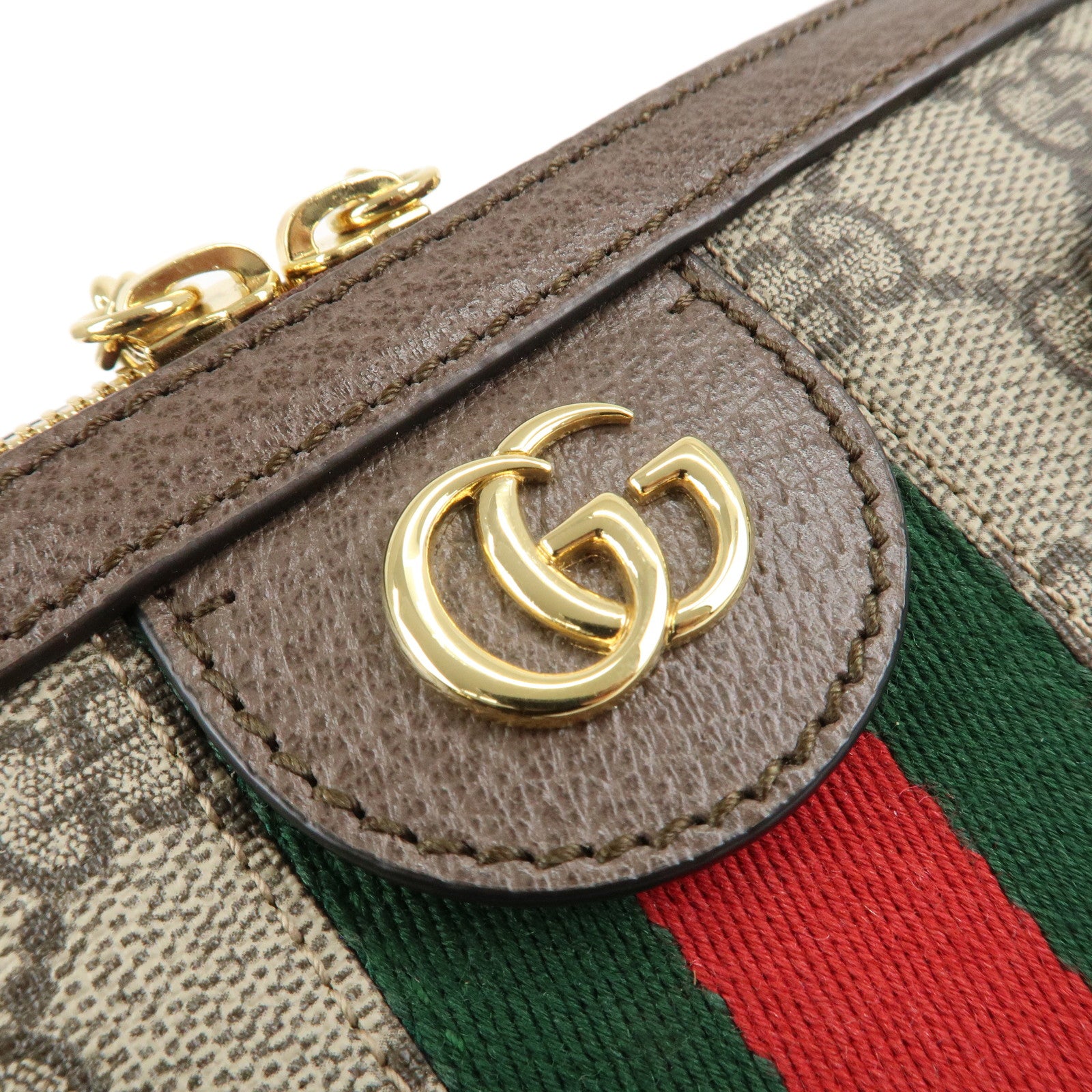 GUCCI Ophidia Sherry GG Supreme Leather 2Way Hand Bag 524532 Used