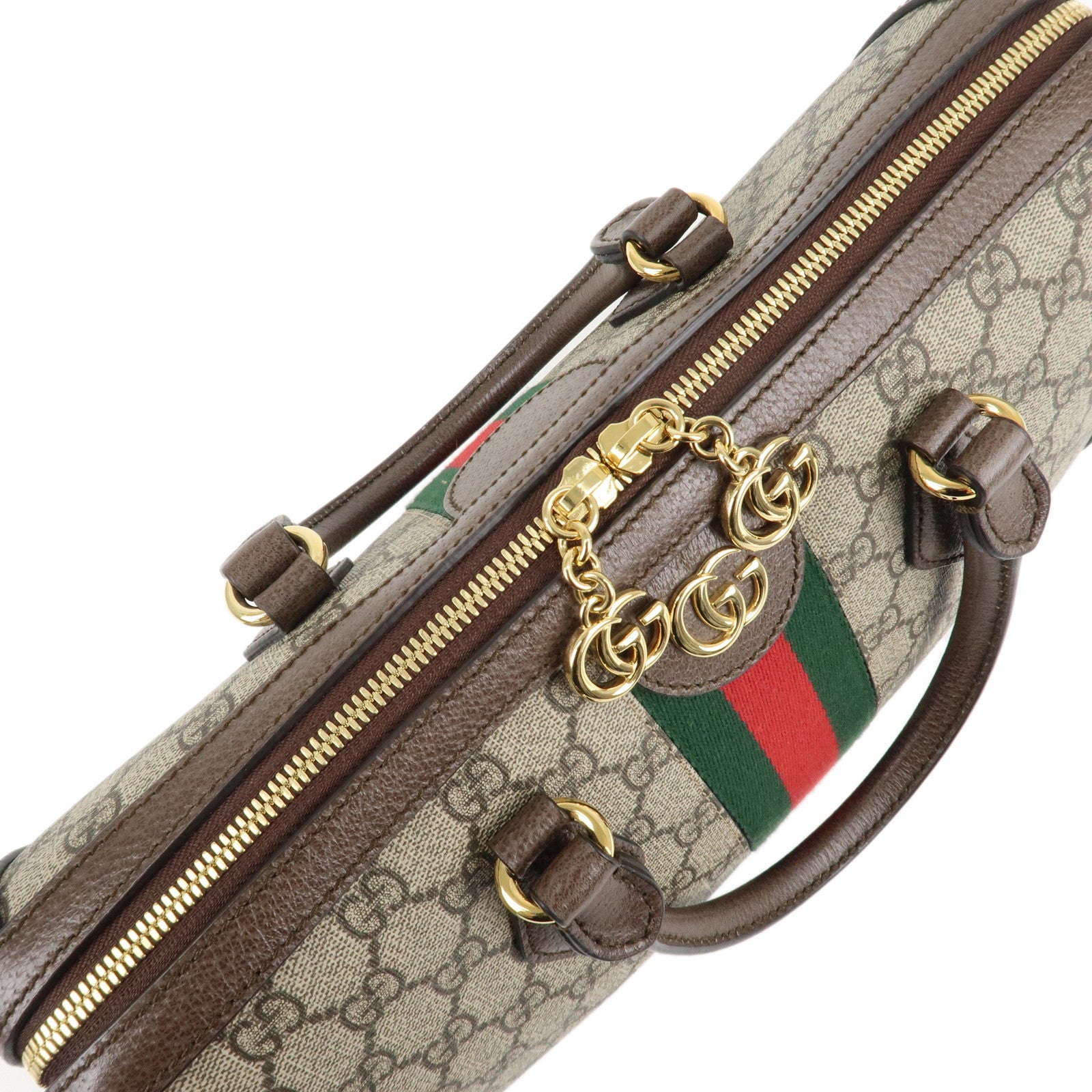 GUCCI Ophidia Sherry GG Supreme Leather 2Way Hand Bag 524532 Used