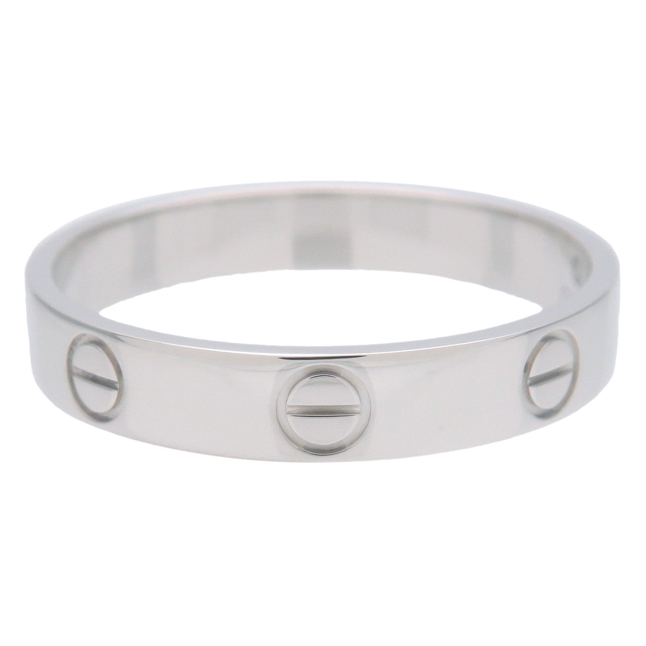 Cartier Mini Love Ring #58 K18WG White Gold US8.5 EU57.5 HK18.5 Used