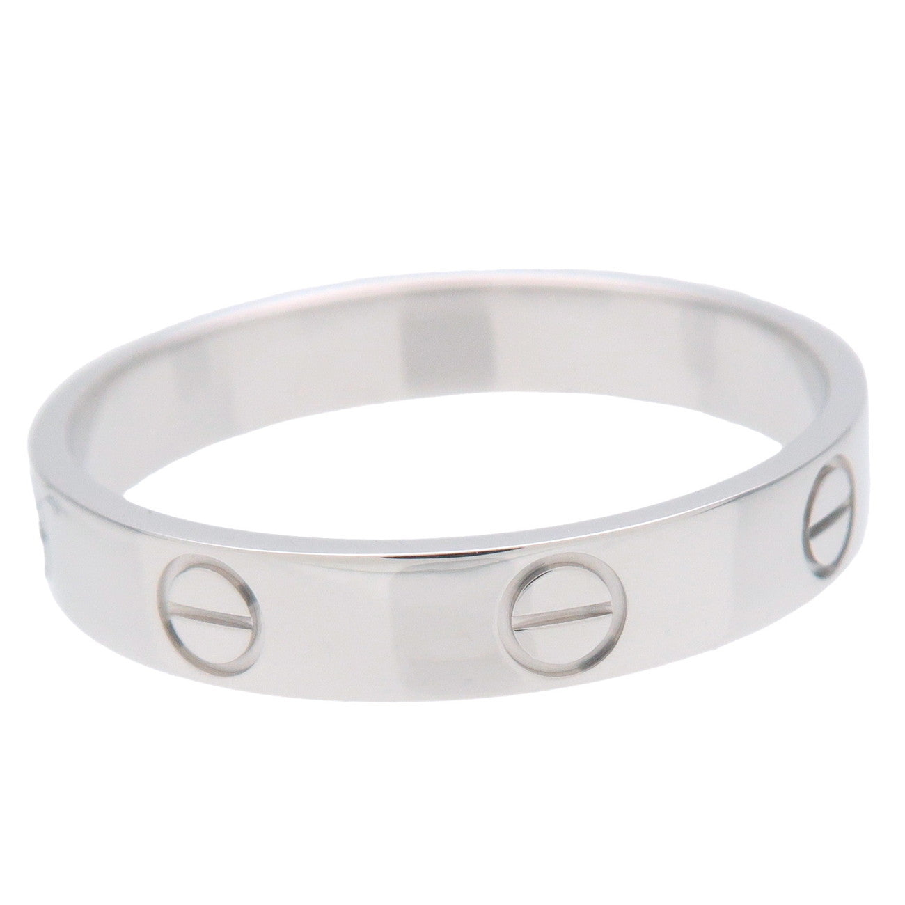 Cartier Mini Love Ring #58 K18WG White Gold US8.5 EU57.5 HK18.5 Used