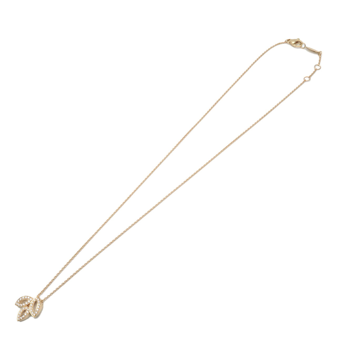 HARRY WINSTON Lily Cluster Mini Diamond Necklace K18YG Yellow Gold Used