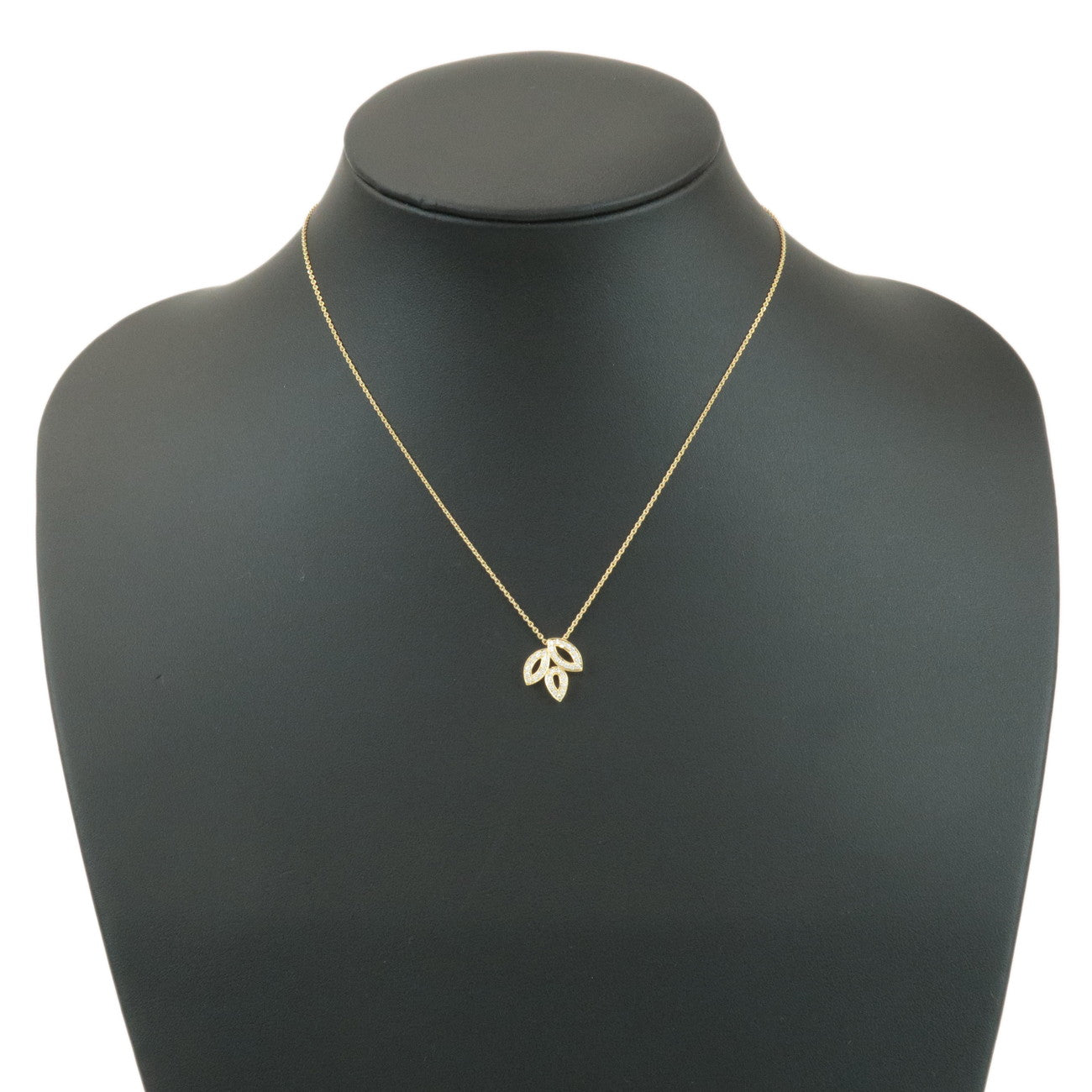 HARRY WINSTON Lily Cluster Mini Diamond Necklace K18YG Yellow Gold Used