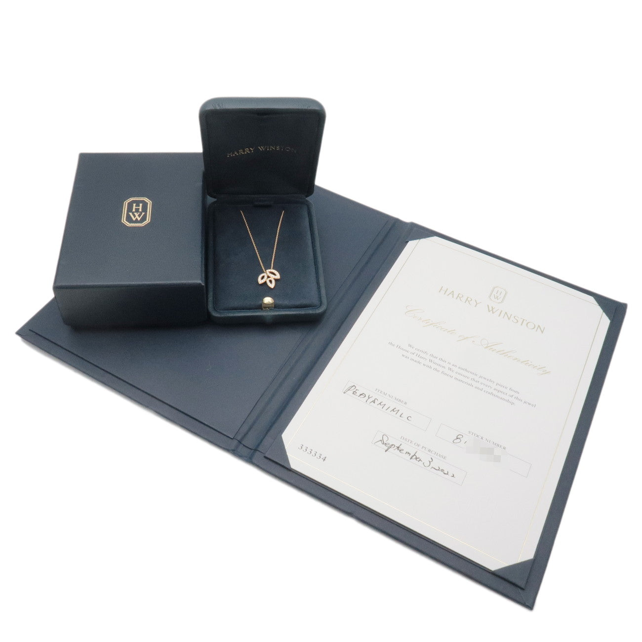 HARRY WINSTON Lily Cluster Mini Diamond Necklace K18YG Yellow Gold Used