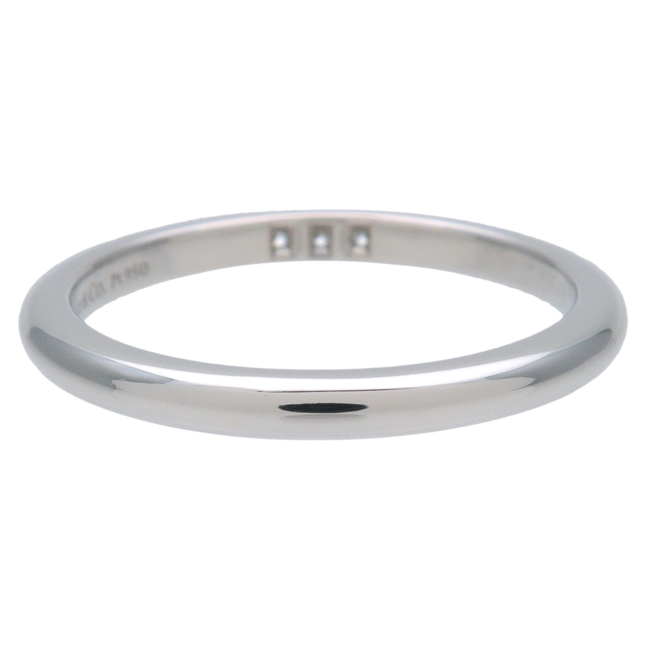 Tiffany & Co. Classic Band Ring 3P Diamond PT950 Platinum US5.5 Used