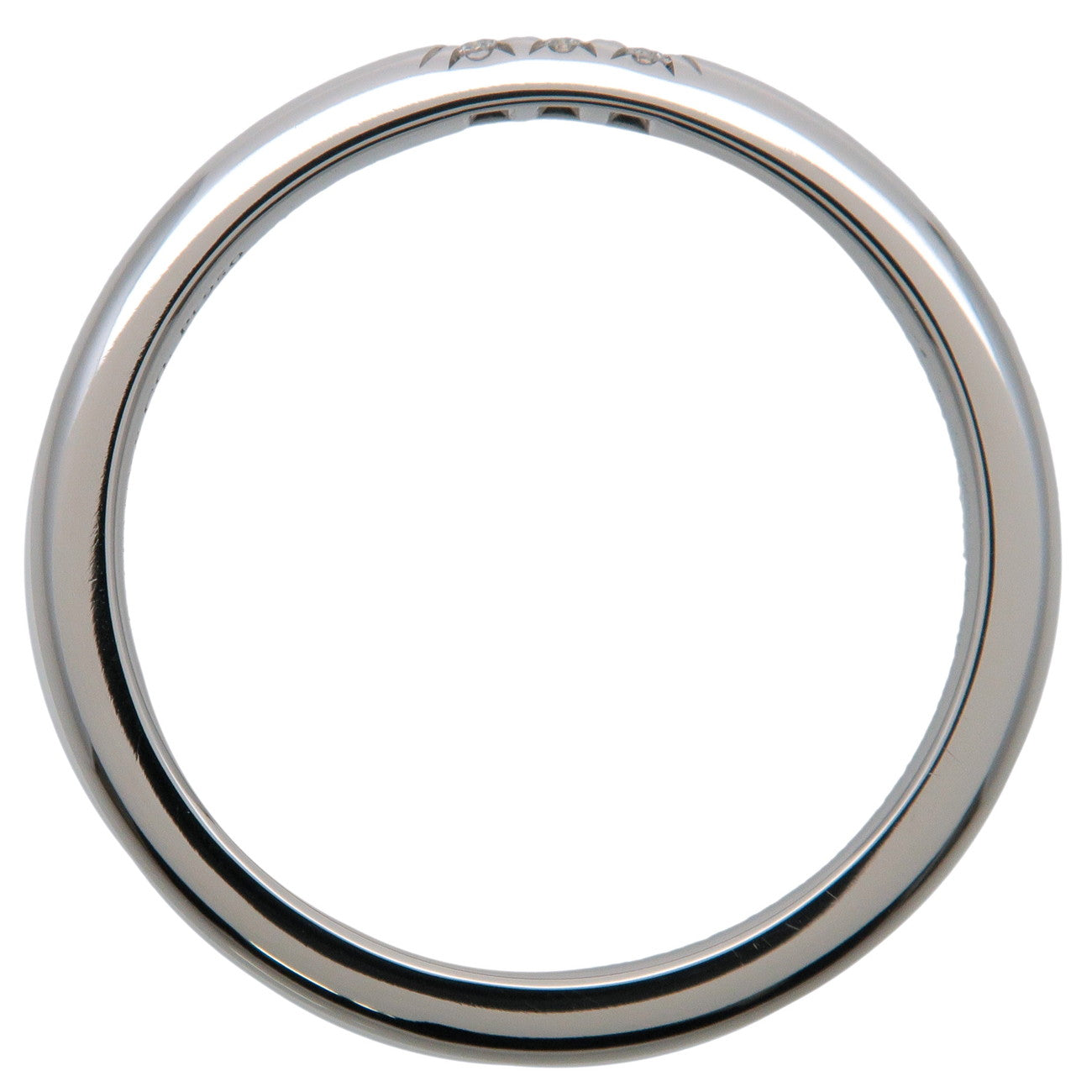 Tiffany & Co. Classic Band Ring 3P Diamond PT950 Platinum US5.5 Used