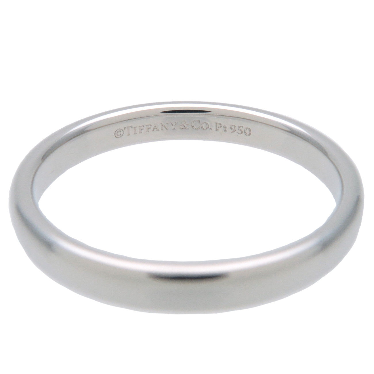 Tiffany&Co. Classic Band Ring PT950 Platinum US8-8.5 EU57.5 Used