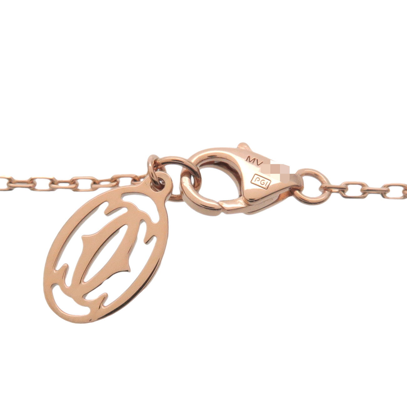 Cartier Diamants Leger Necklace SM Diamond 0.09ct K18 Rose Gold Used