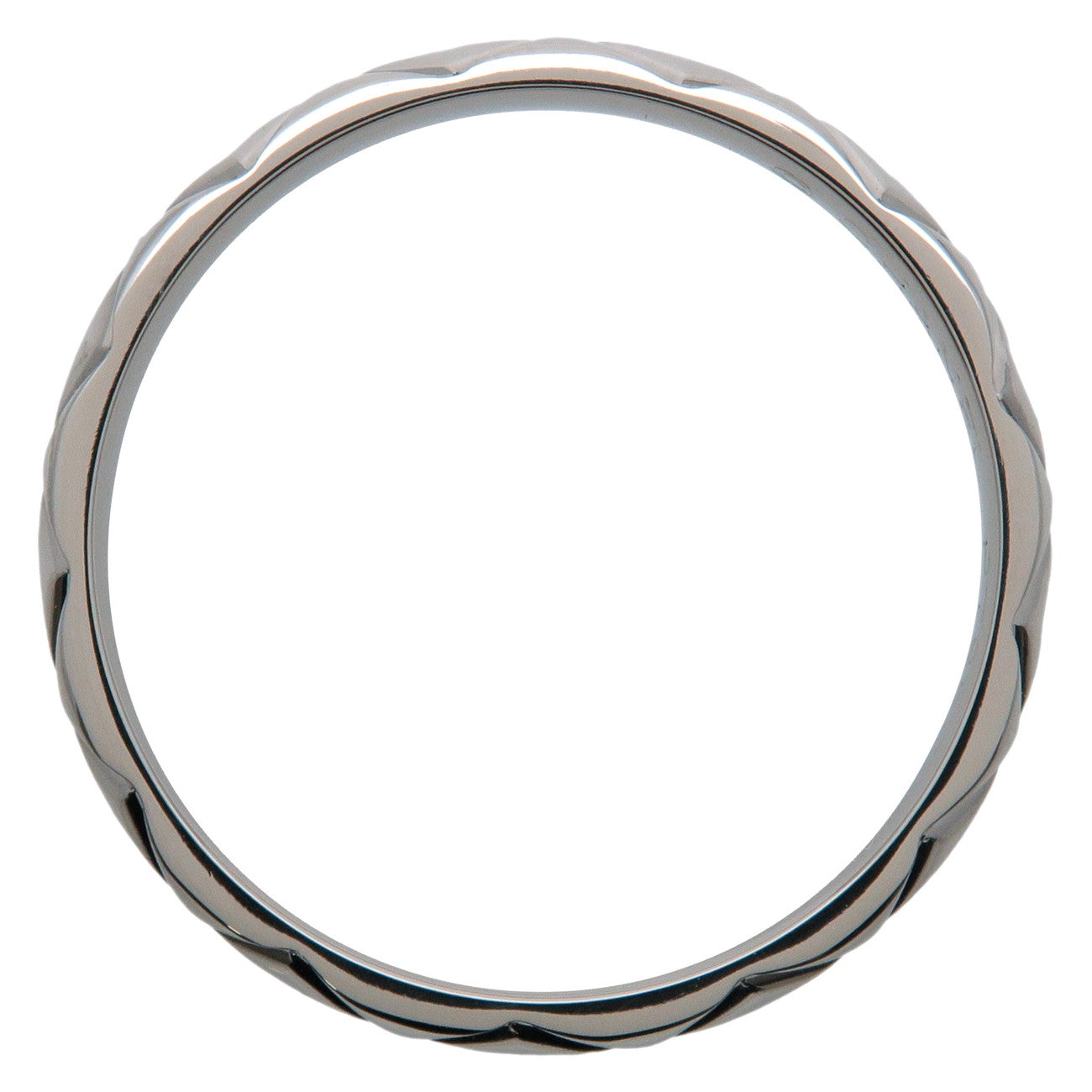 CHANEL Matelasse Ring Small PT950 Platinum #54 US6.5-7 EU53.5 Used