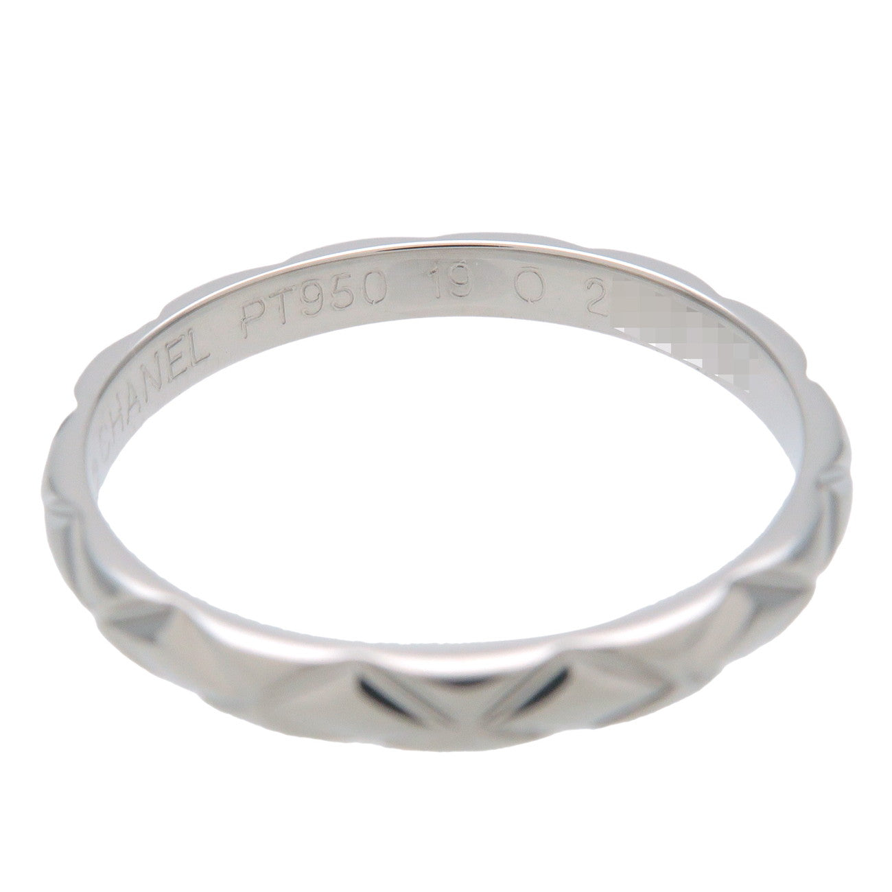 CHANEL Matelasse Ring Small PT950 Platinum #54 US6.5-7 EU53.5 Used