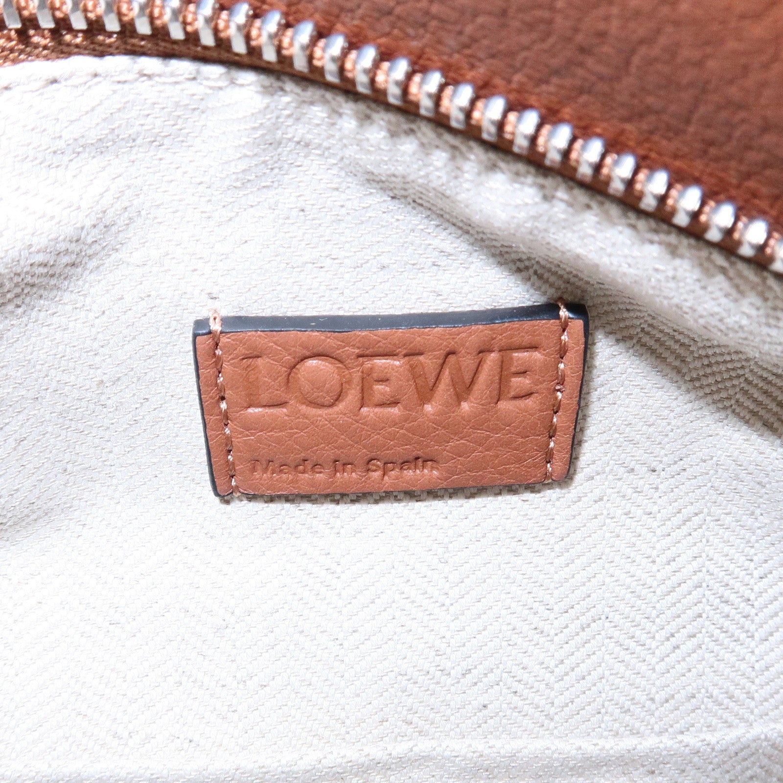 LOEWE Leather Puzzle Bag Small 2Way Bag Hand Bag Brown Used